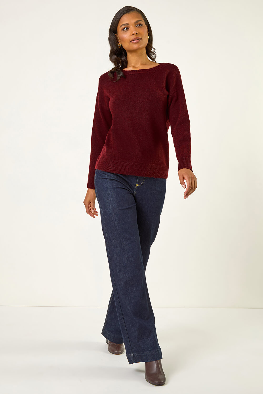 Red Ribbon Bow Tie Back Jumper, Image 3 of 5