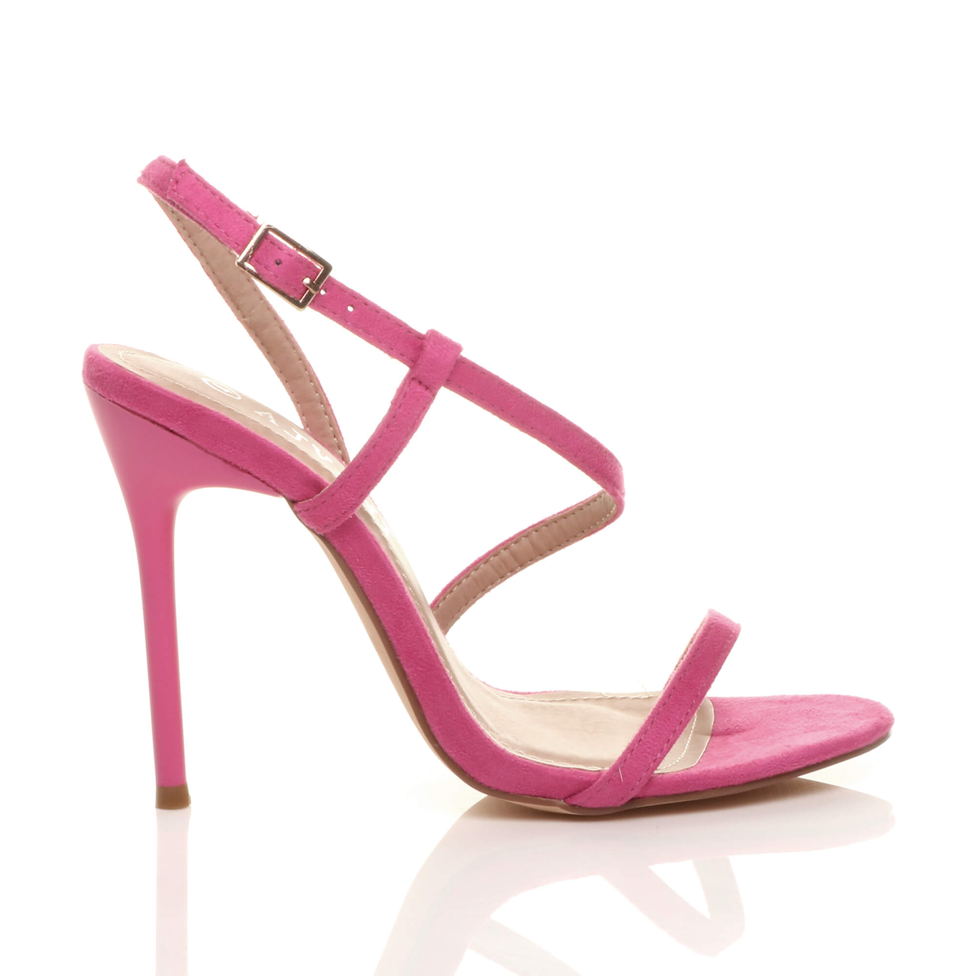 Fuchsia AJVANI Fuchsia High Heel Party Barely There Sandals, Image 2 of 6