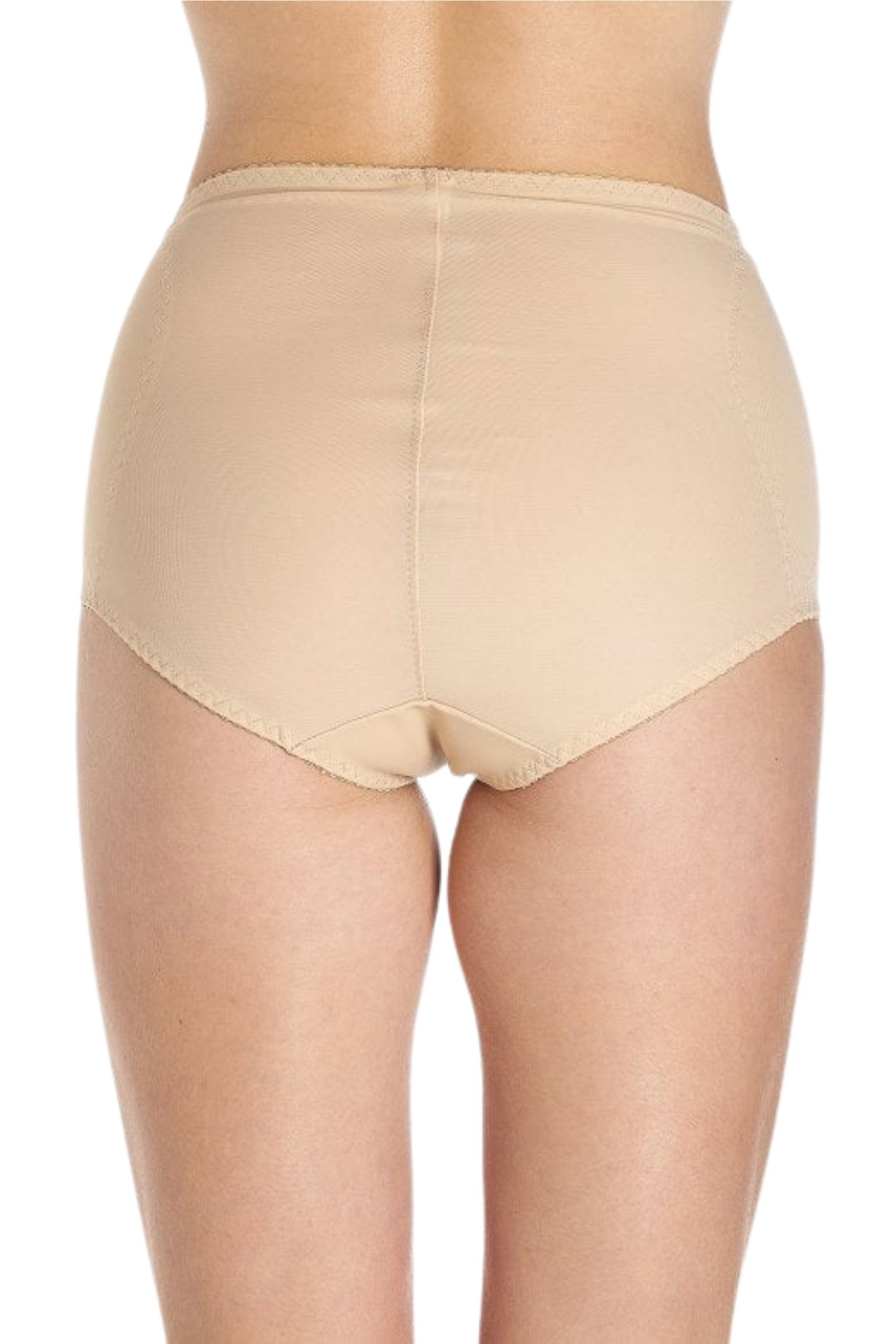 Beige Camille Lingerie Beige 2 Pack Lace Control Briefs, Image 3 of 4