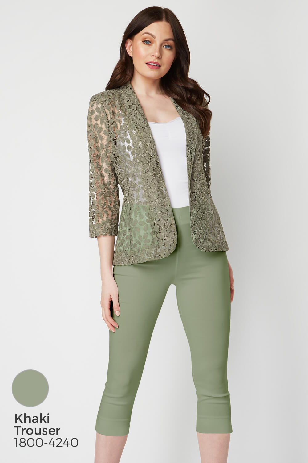 KHAKI Petal Lace Jacket, Image 8 of 9