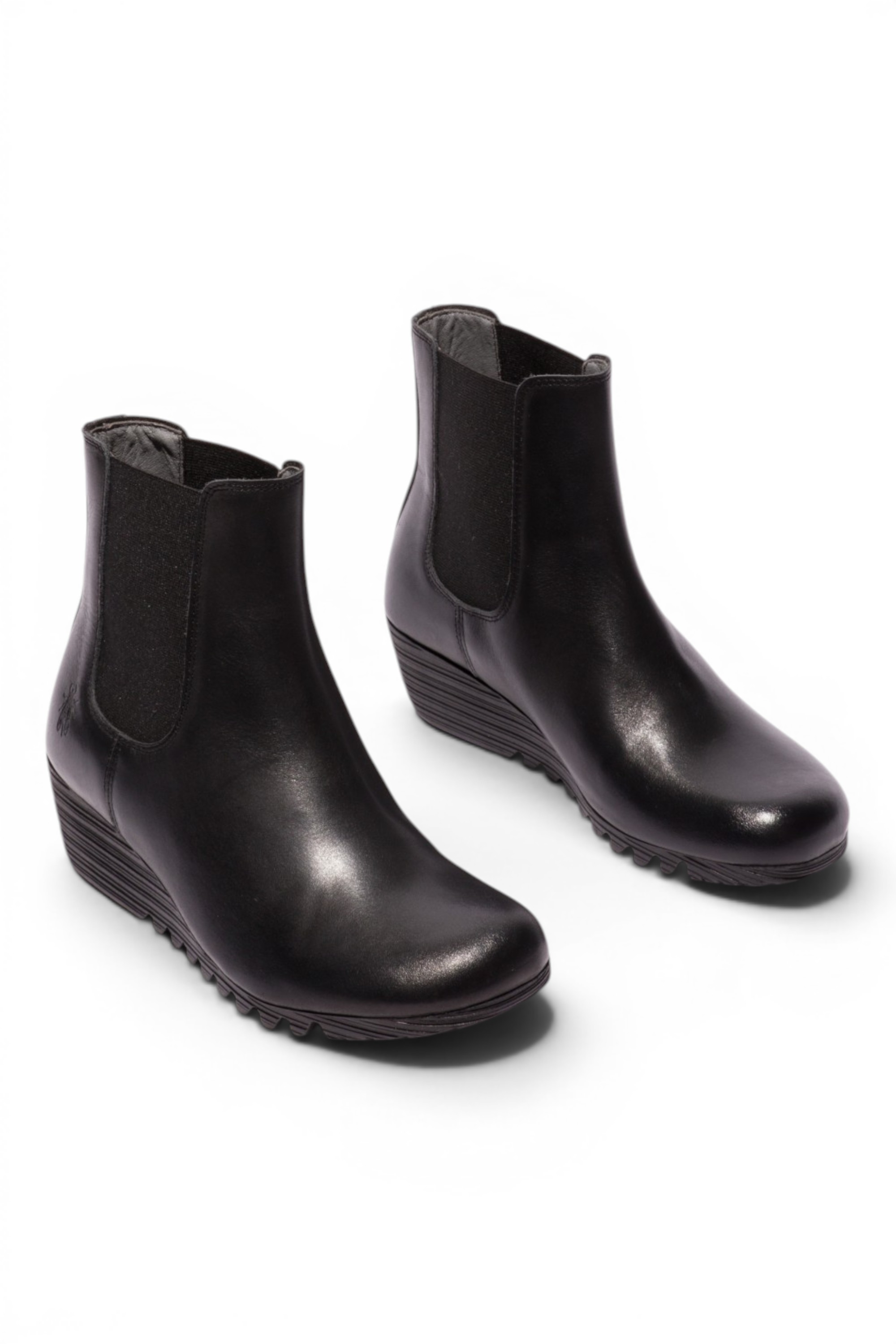 Black Womens Leather heel Chelsea Boot-ORFU496, Image 2 of 5