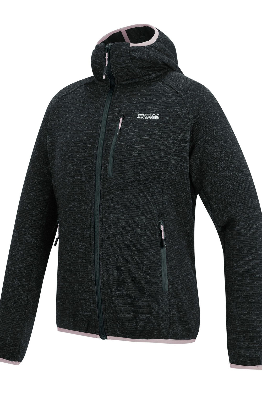 Dark Grey Newhill Hooded Fleece Jacket, Image 3 of 4