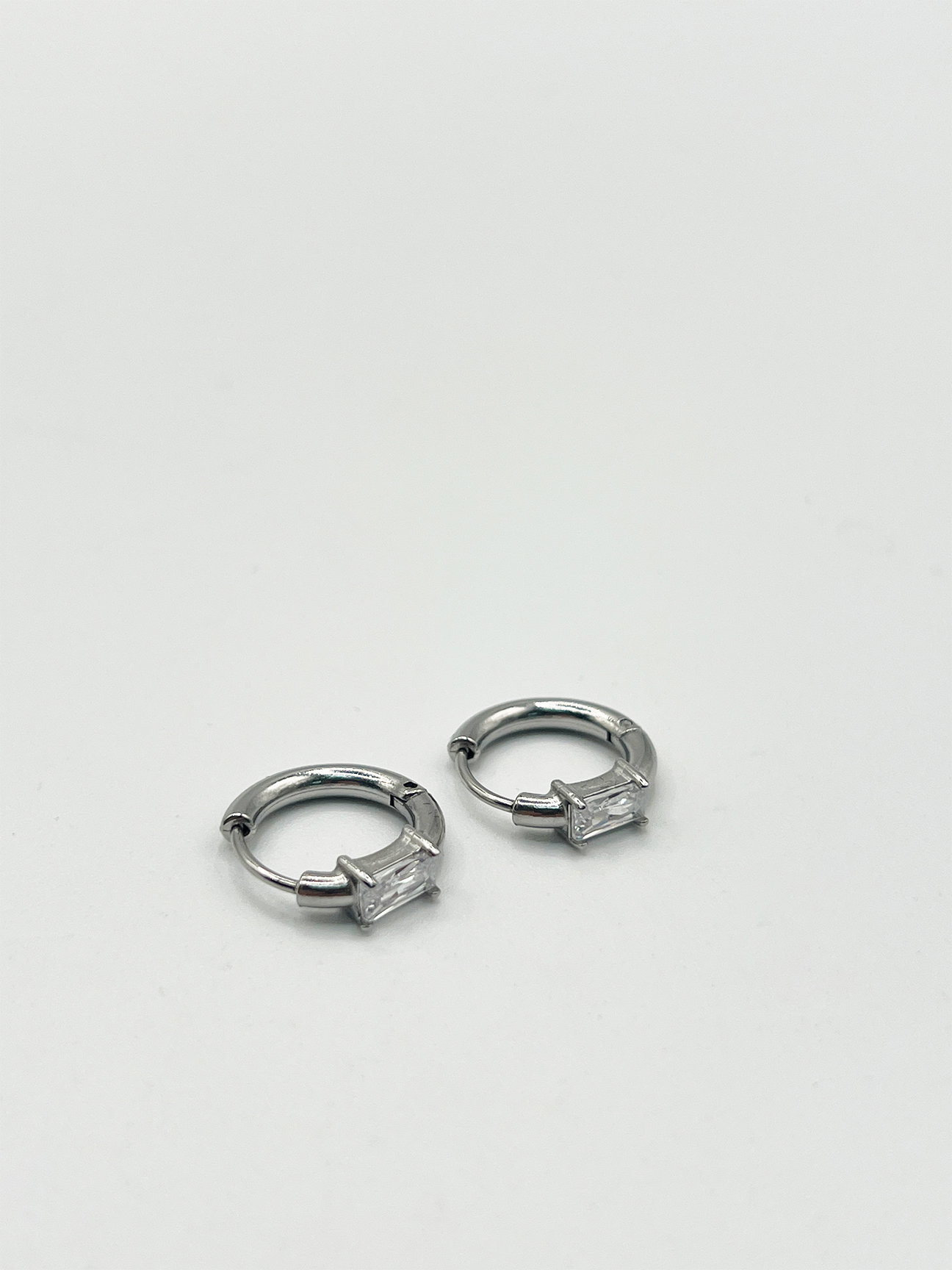 Silver Huggie Hoops, Image 4 of 4