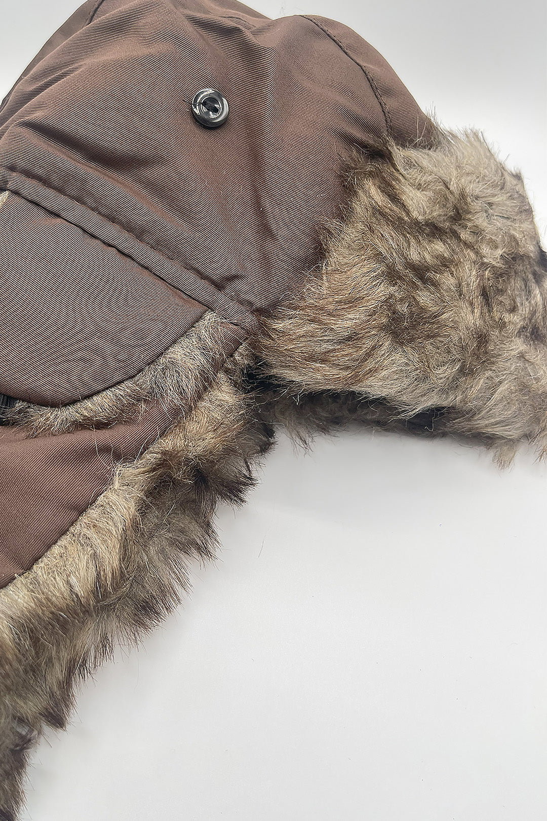 Brown Tapper Hat with Faux Fur Lining, Image 2 of 4