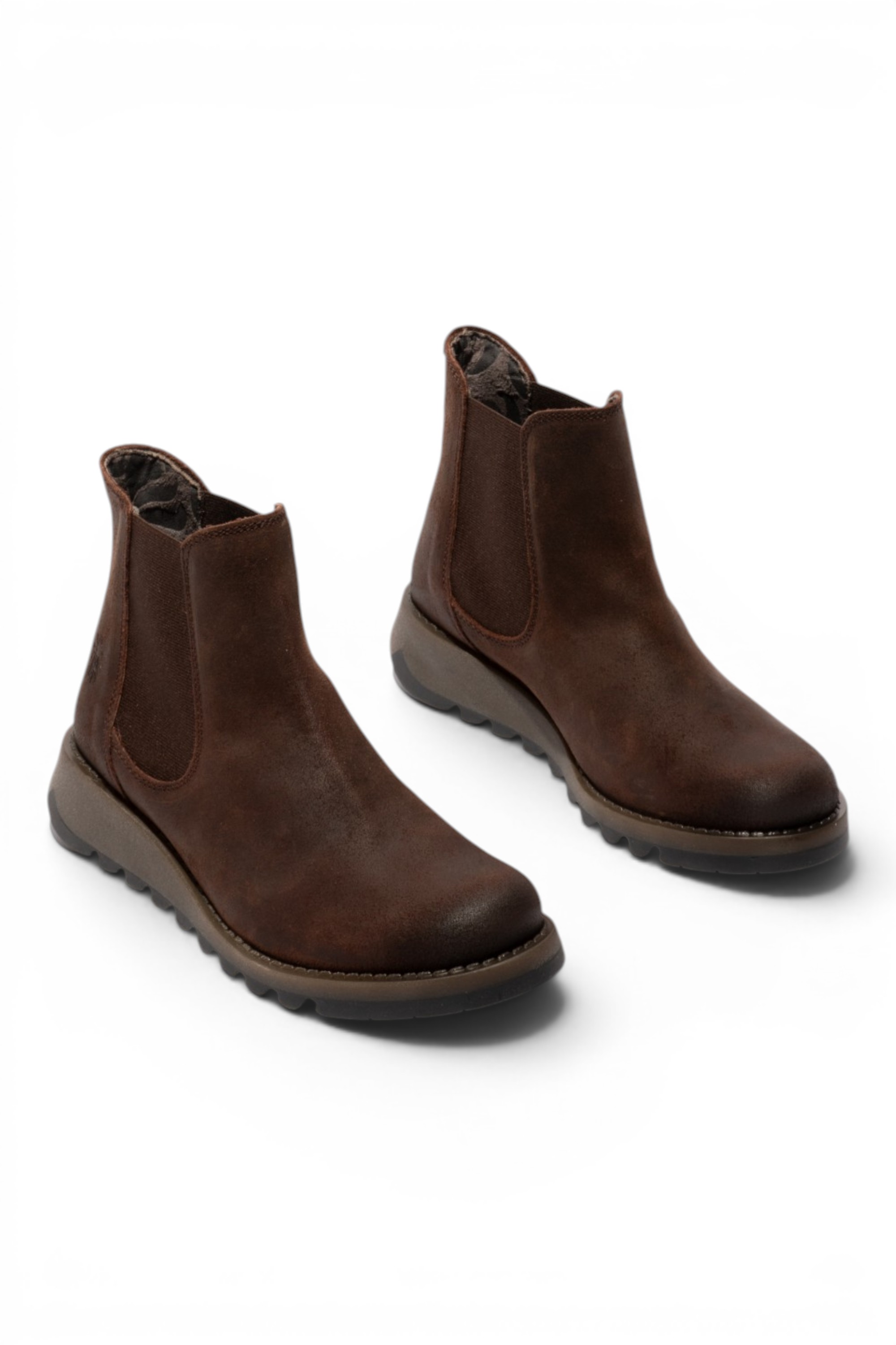 Dark Brown Women Chelsea Suede Leather boot-SALV175, Image 2 of 5