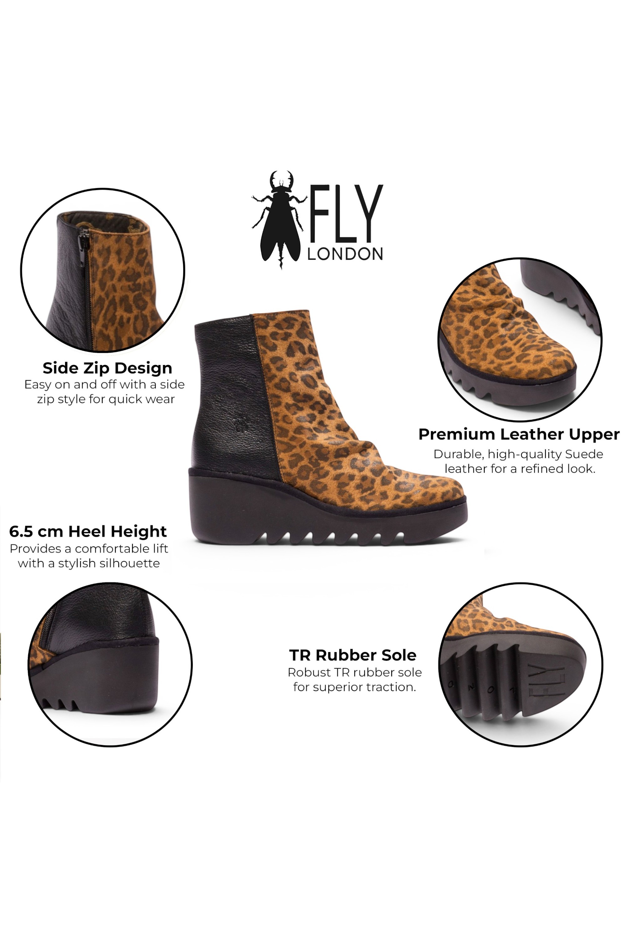 Multi Womens Suede-Leather Ankle Boots-BAAN537, Image 3 of 5