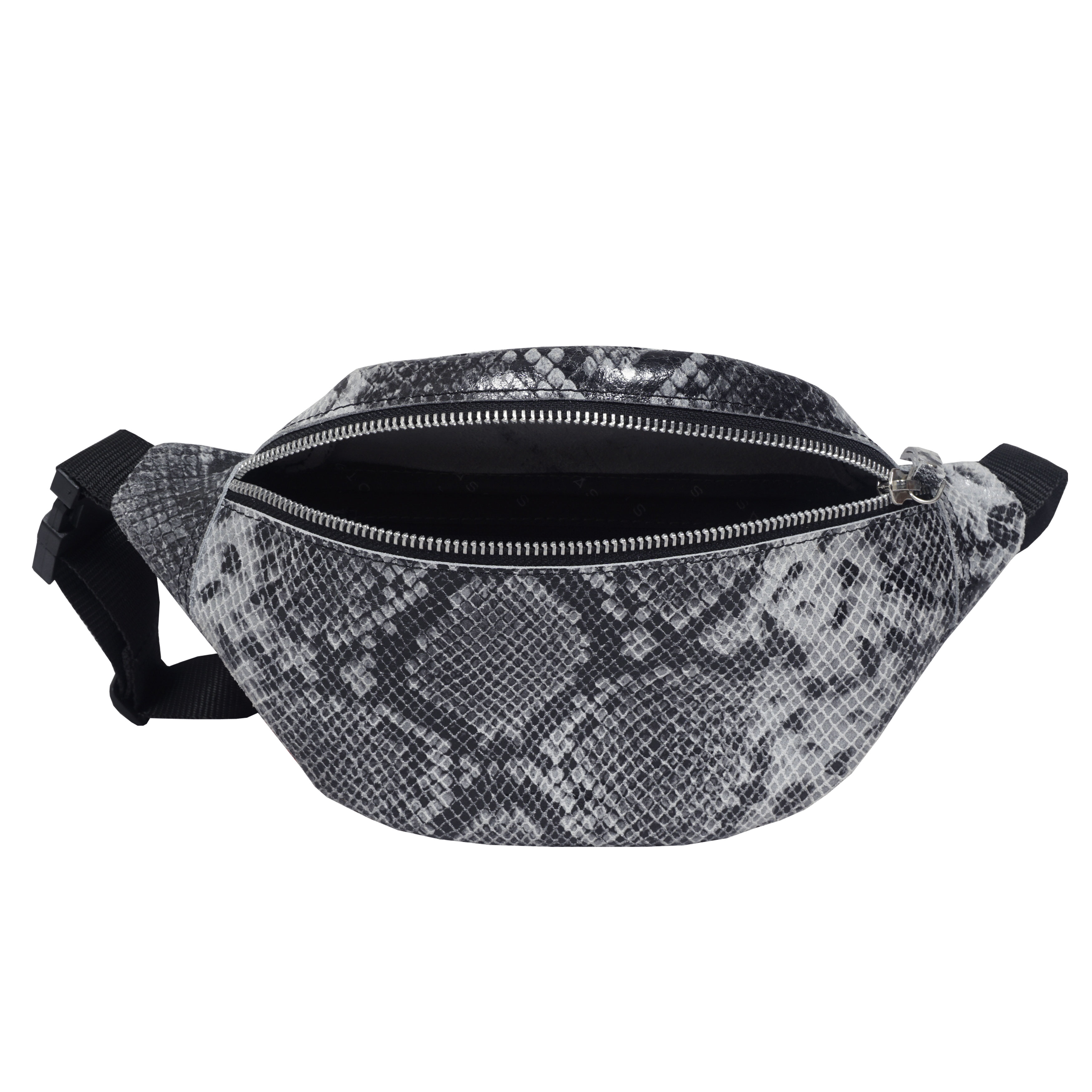 Black 'NOAH' Real Leather Bum Belt Bag, Image 3 of 6