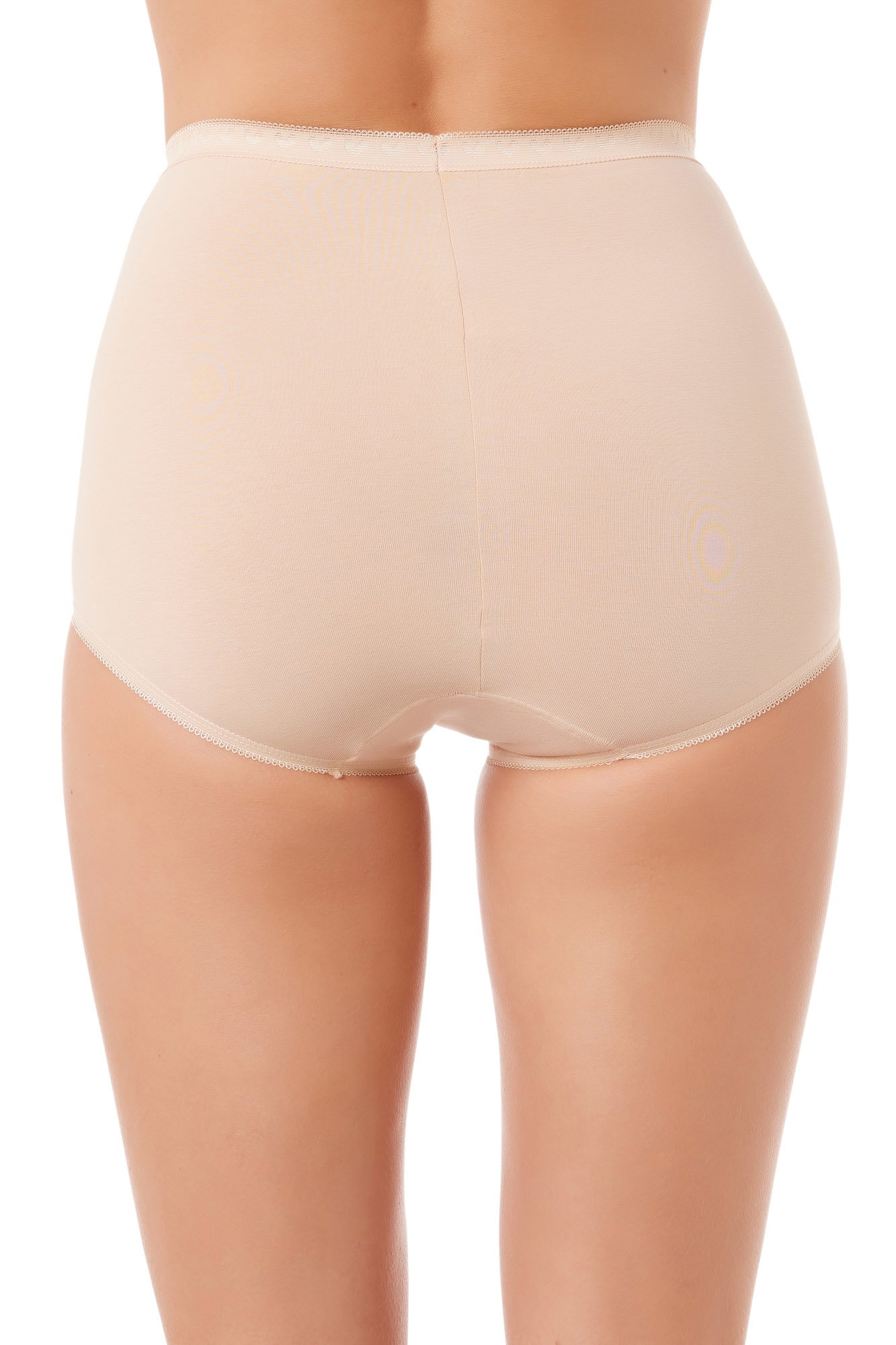 Beige Three Pack Cotton Maxi Briefs, Image 3 of 5