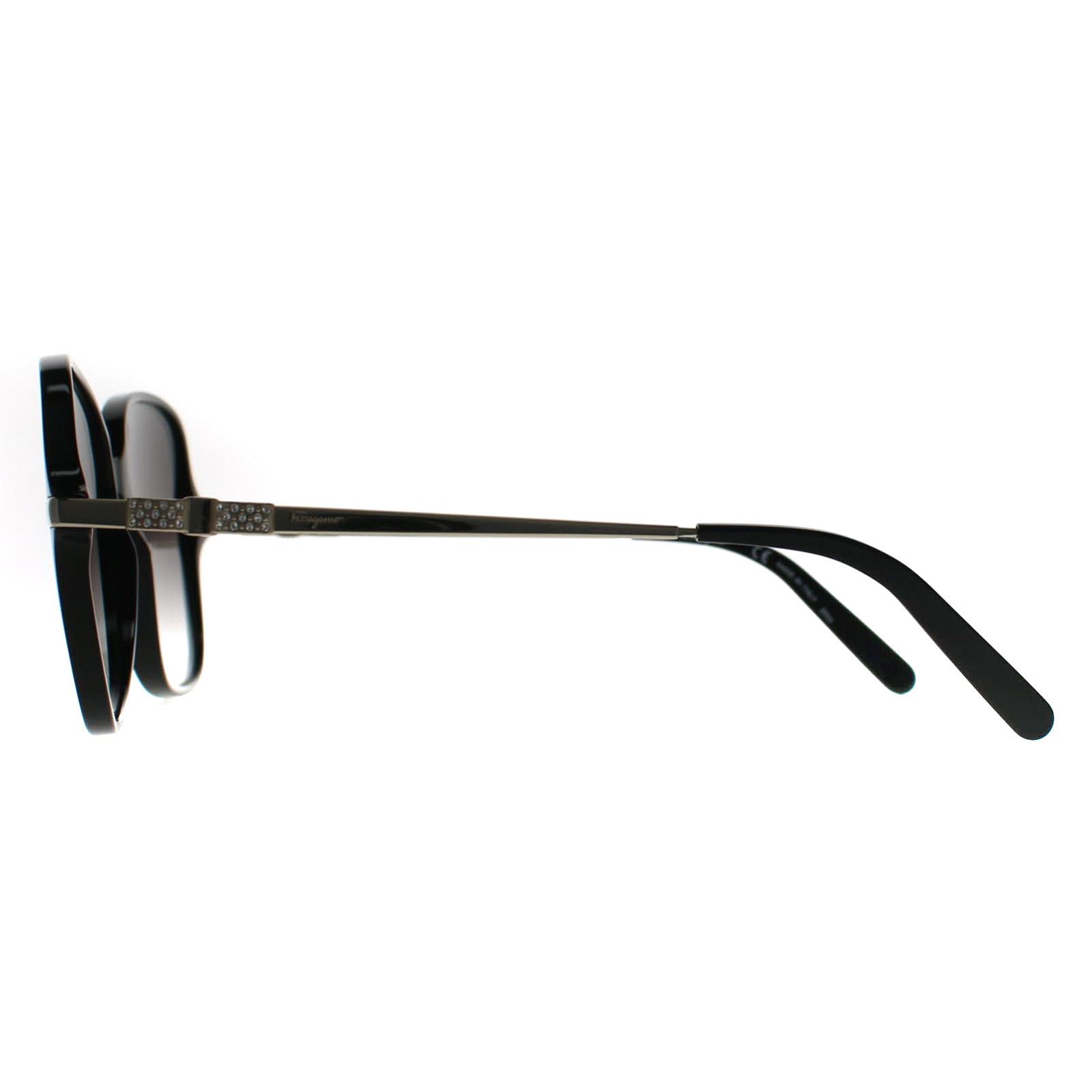 Black Salvatore Ferragamo Black Square Black Grey Gradient SF990SR, Image 3 of 3