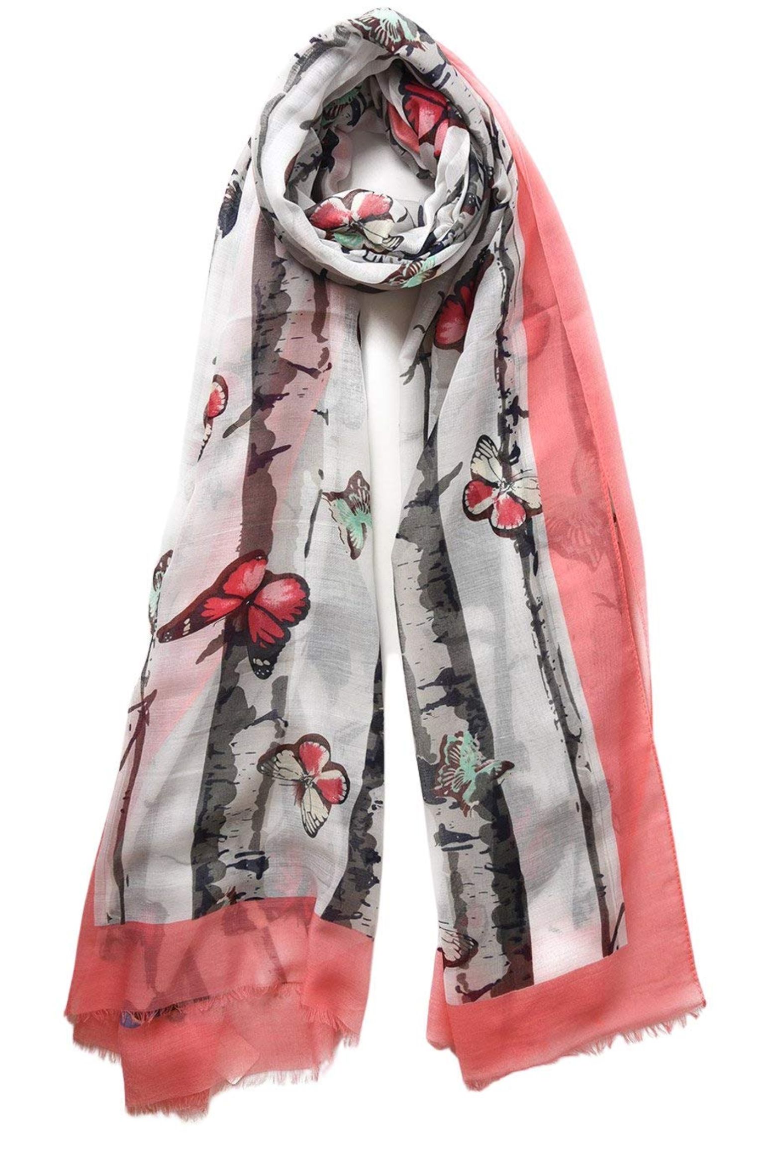 Pink Pink Butterfly Lightweight Scarf, Image 3 of 3