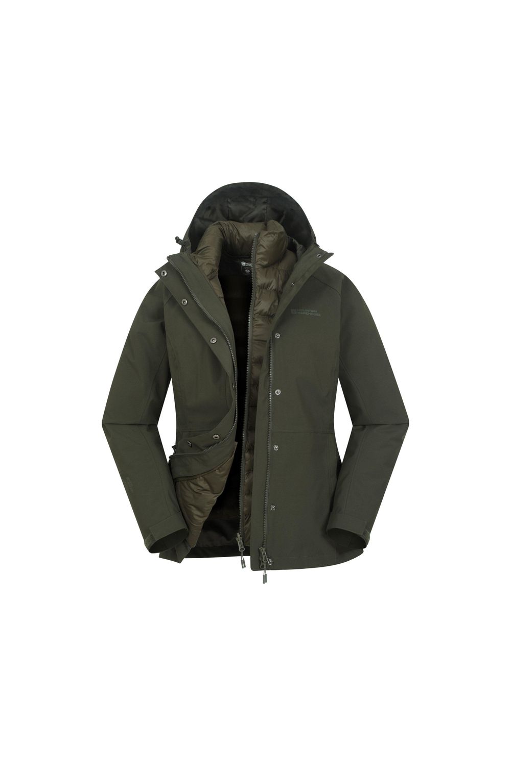 Khaki Alaskan 3 in 1 Padded Jacket, Image 5 of 6