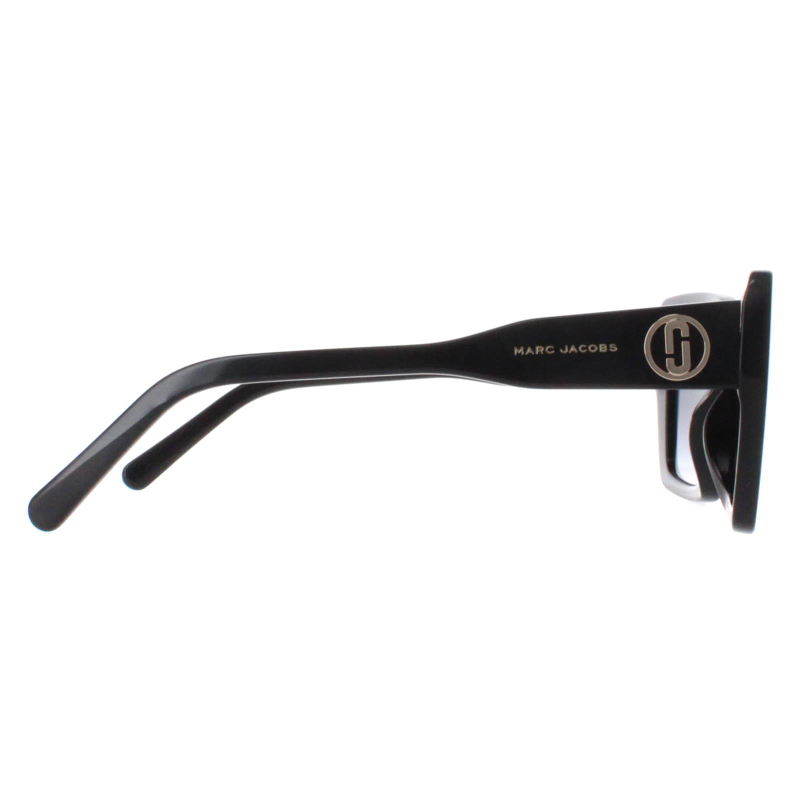 Black Marc Jacobs Black Square Shiny Black Dark Grey Gradient MARC 733/S, Image 4 of 4