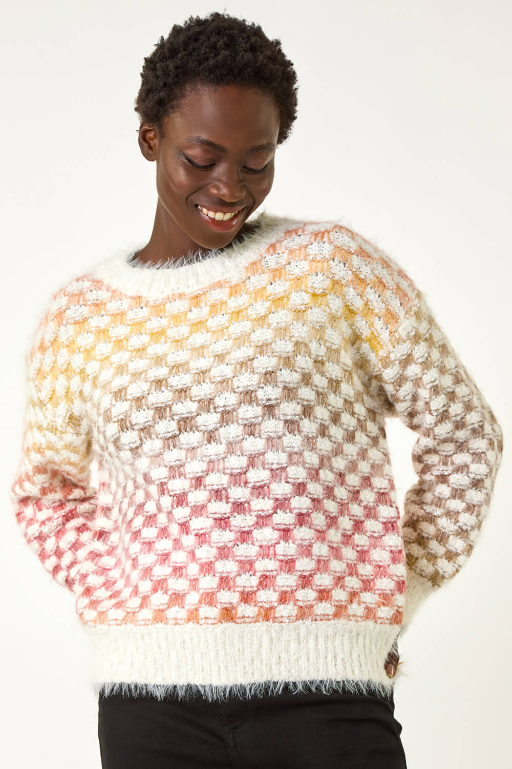 Red Ombre Marled Knit Jumper, Image 1 of 5