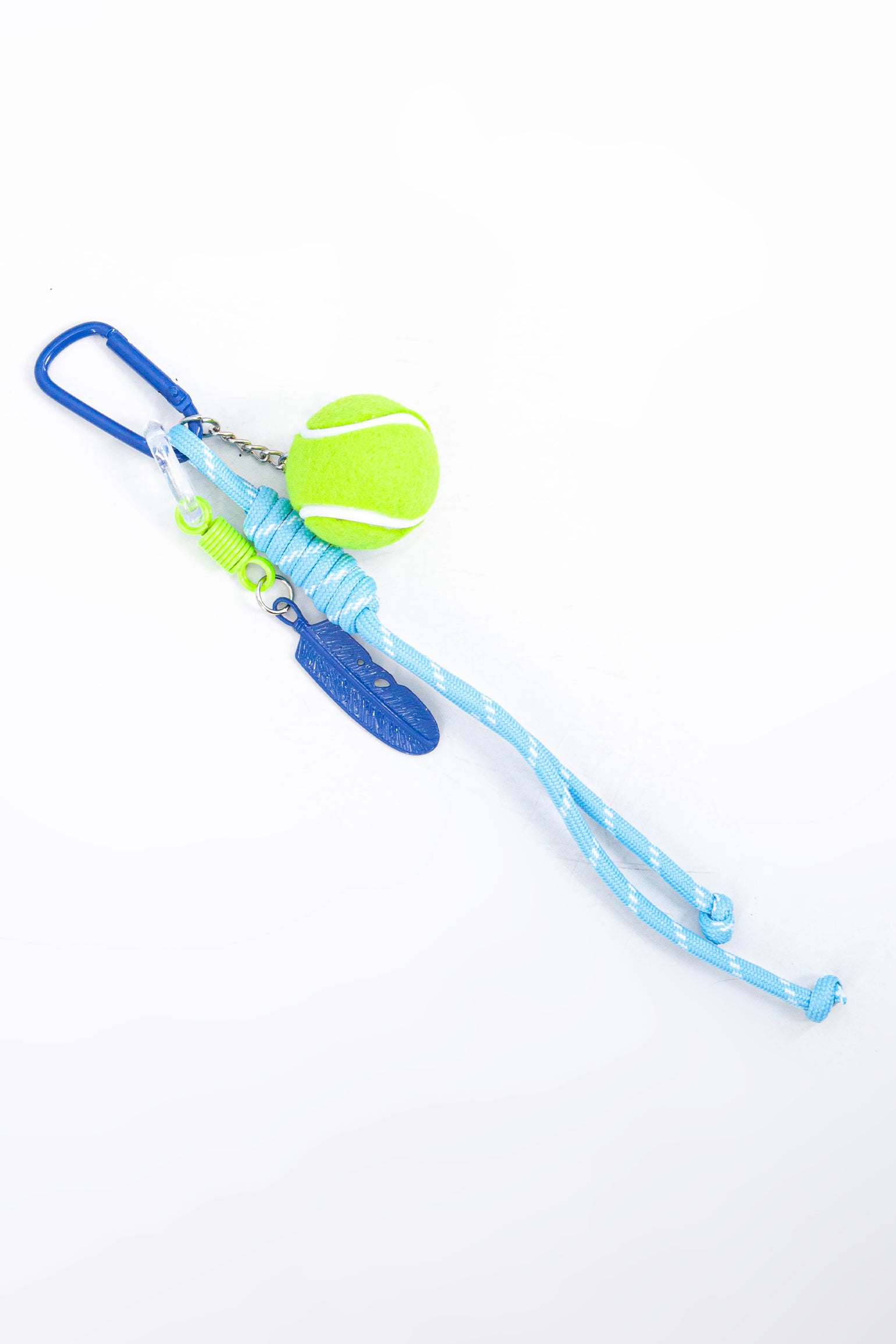 Blue Tennis Ball Clip On Bag Charm, Image 3 of 3