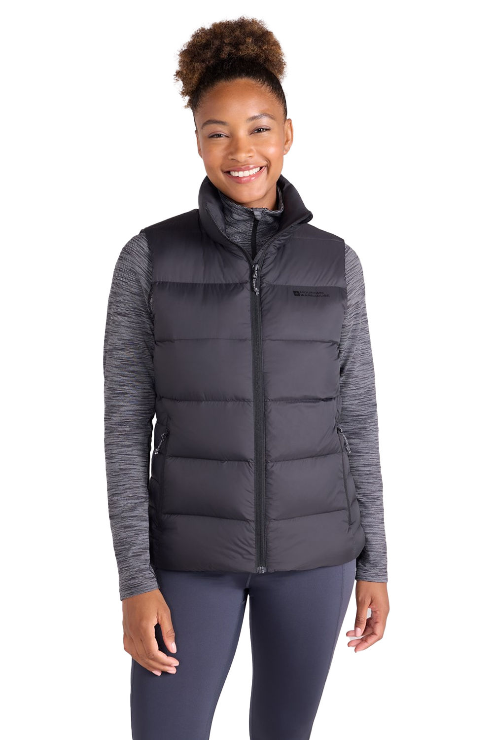 Black Mountain Warehouse Black Stratus Packable Gilet, Image 4 of 5