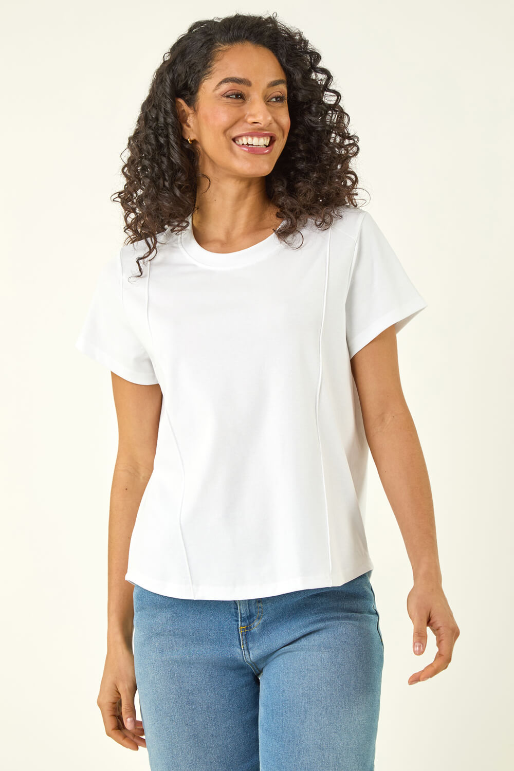 White Dusk Premium Stretch T-Shirt , Image 5 of 5