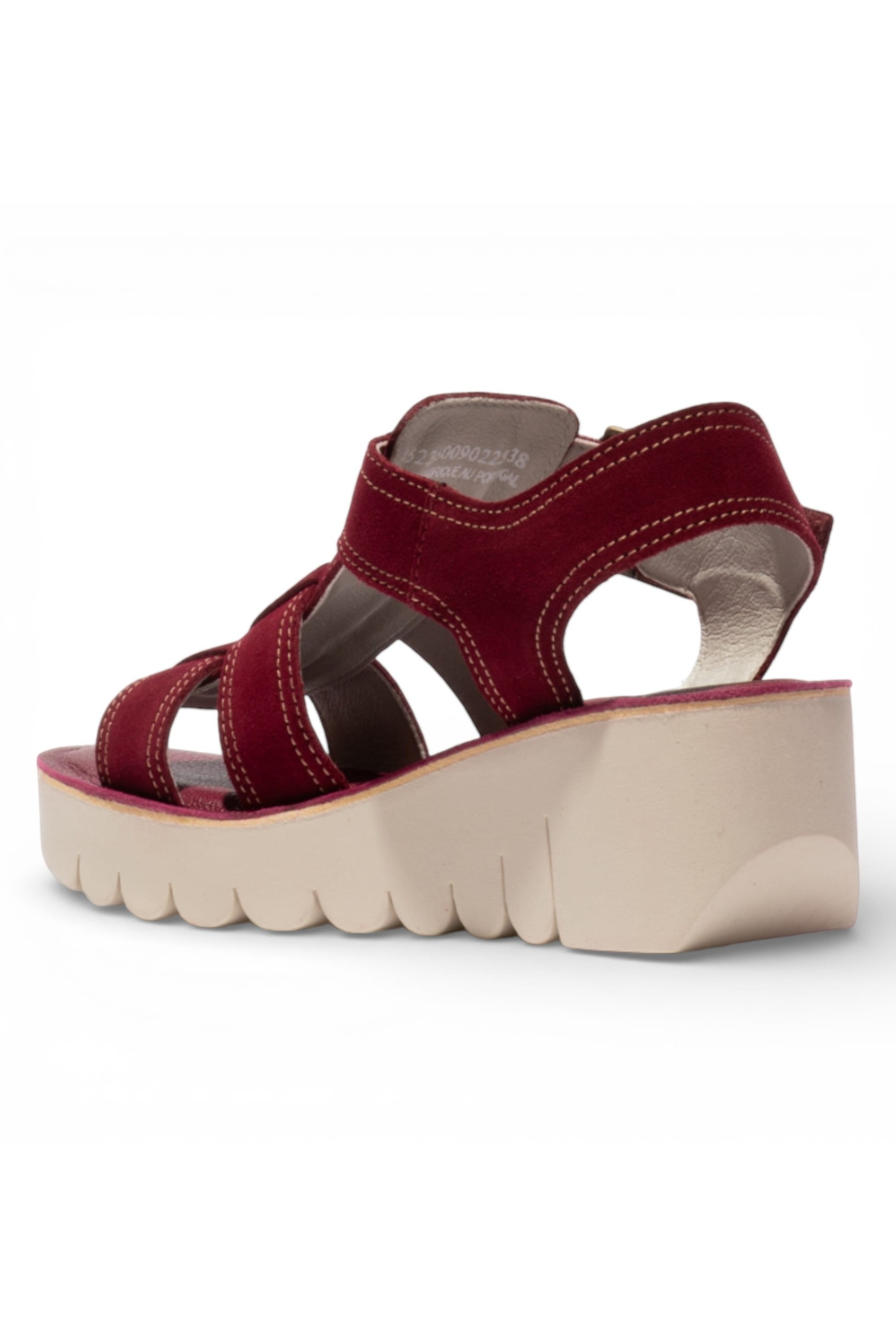 Red Womens Comfort Wedge Sandals -YUDD236FLY, Image 4 of 4