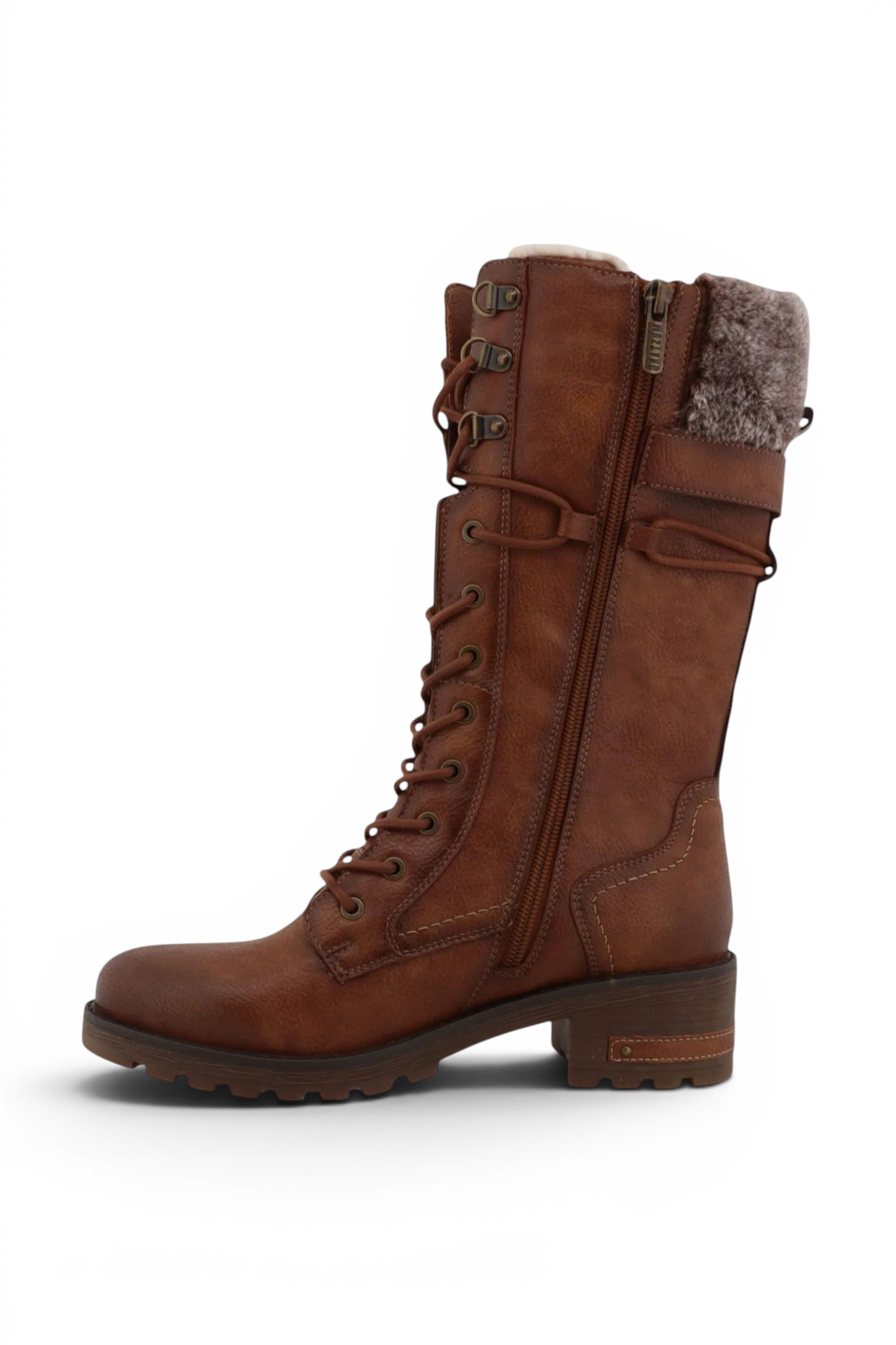 Brown Womens Mid-Calf Winter Boots-M0082003, Image 4 of 7