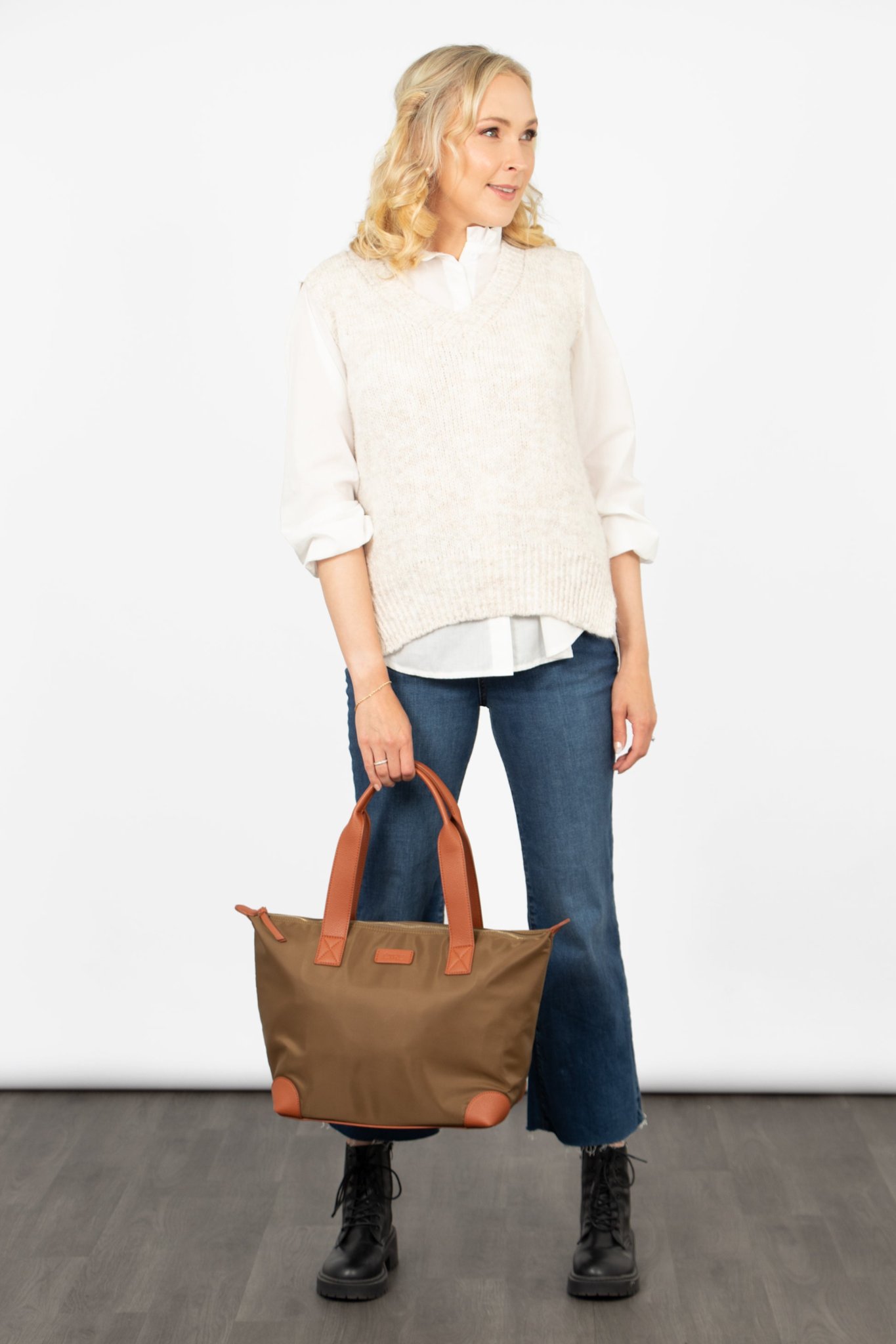 Khaki Carry All Tote Bag, Image 2 of 4