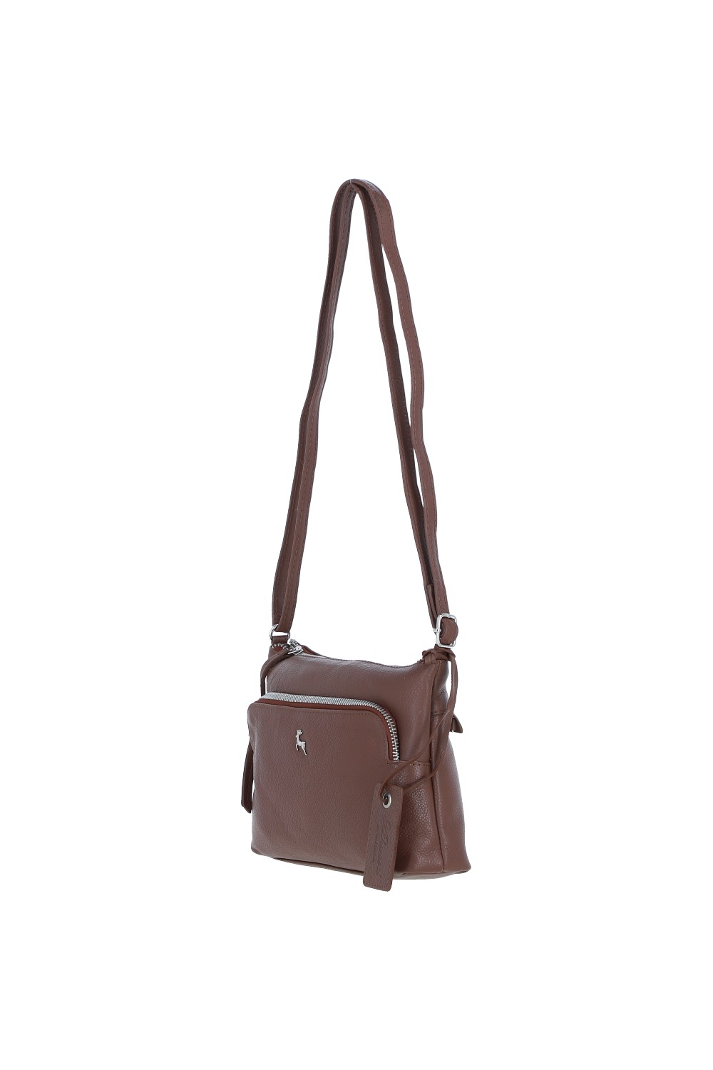 Brown 'Bristol' Real Leather Crossbody Bag, Image 3 of 5