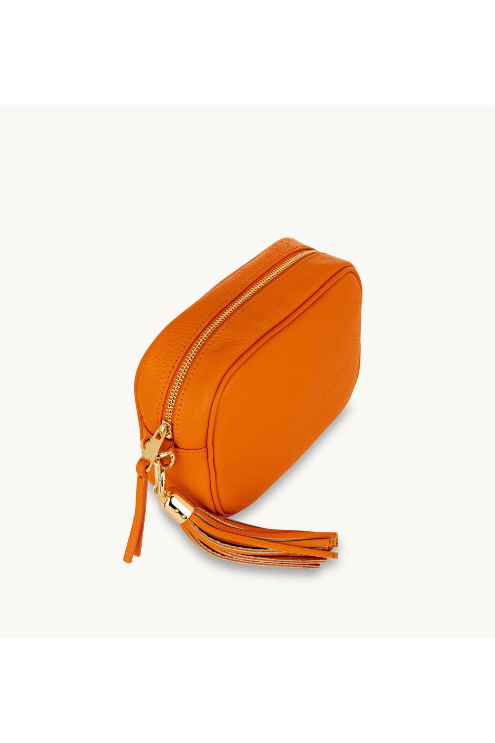 Orange The Tassel Orange Leather Crossbody Bag, Image 3 of 4