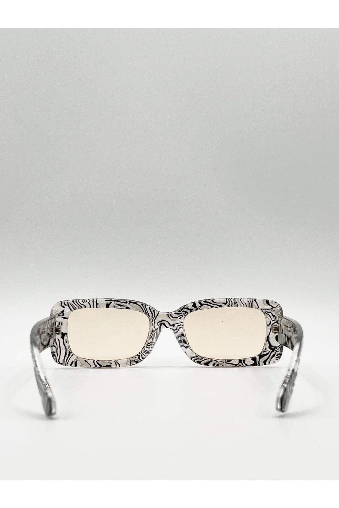 Multi Zebra Print Square Frame Sunglasses, Image 4 of 4