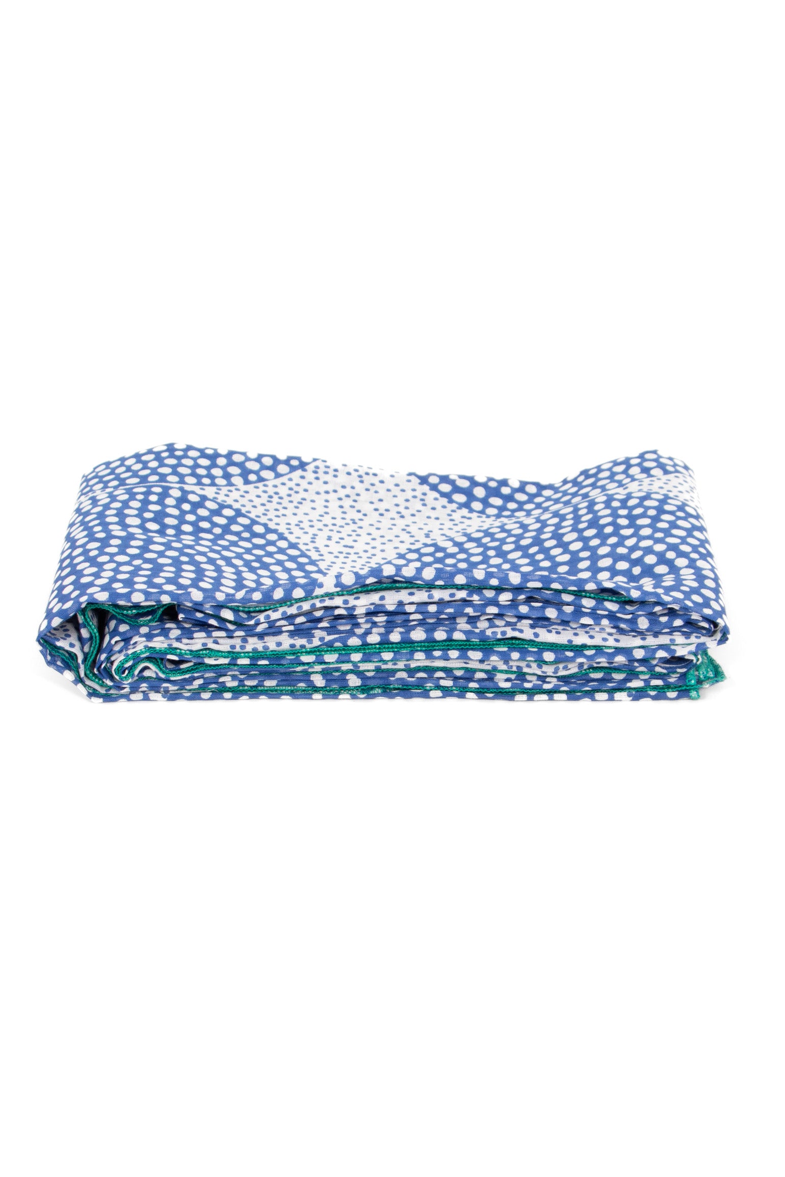 Blue Circles Spotted Cotton Lightweight Scarf, Image 3 of 4