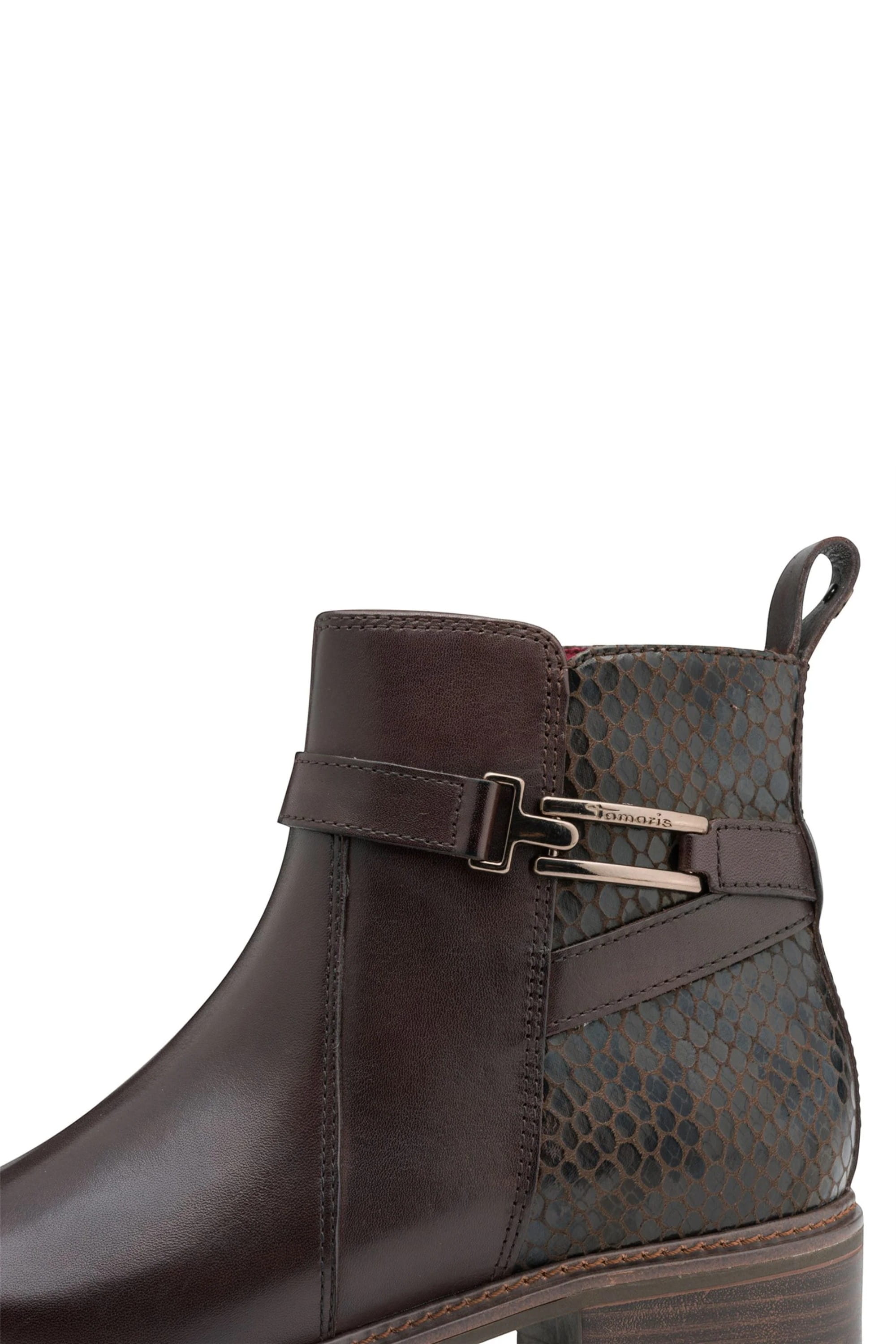 Brown Tamaris Brown Tamaris Womens Mocca Brown Buckle Boots!, Image 8 of 8