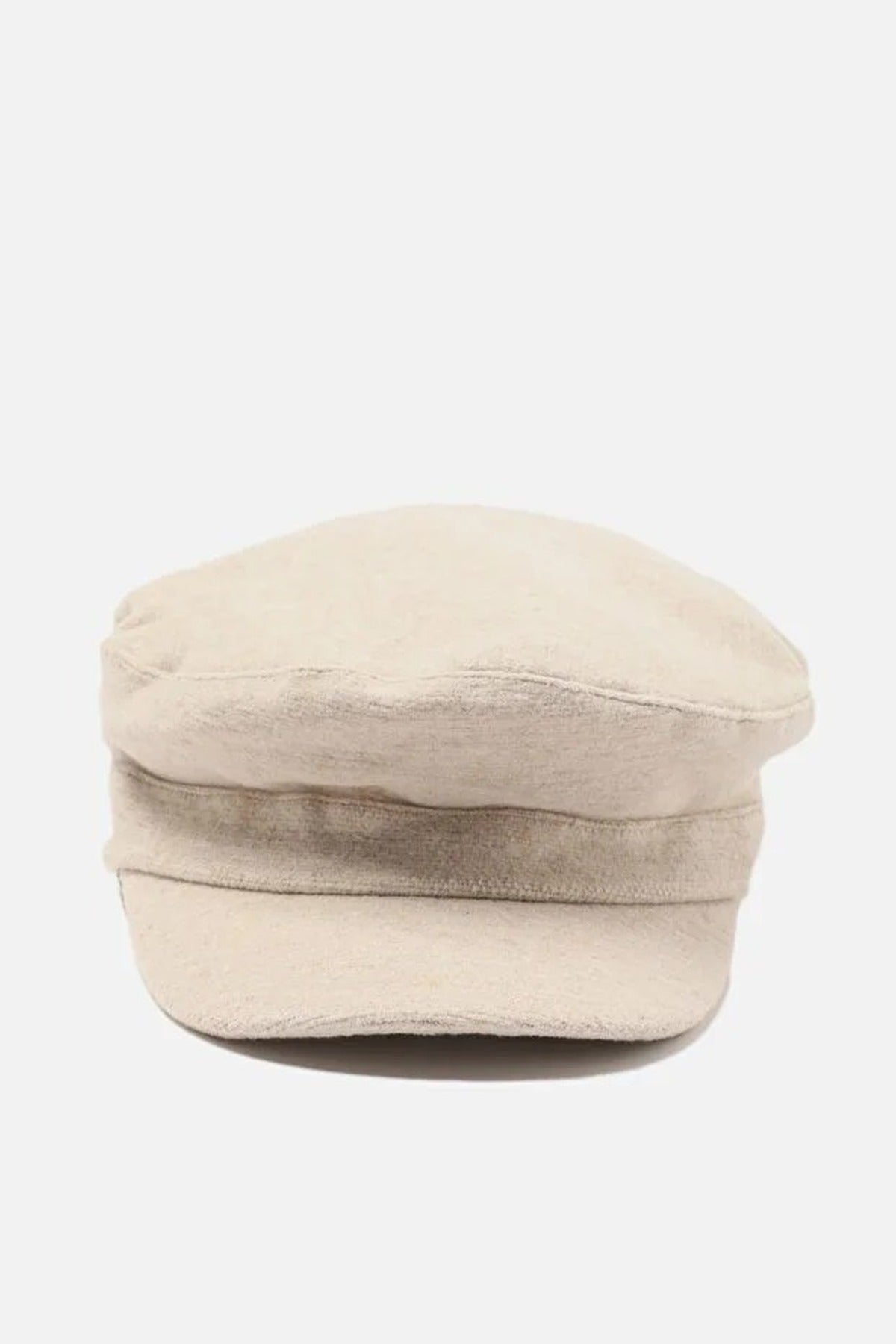 Beige WOVCOR Beige Brushed Wool Blend Baker Boy Cap Hat, Image 2 of 3