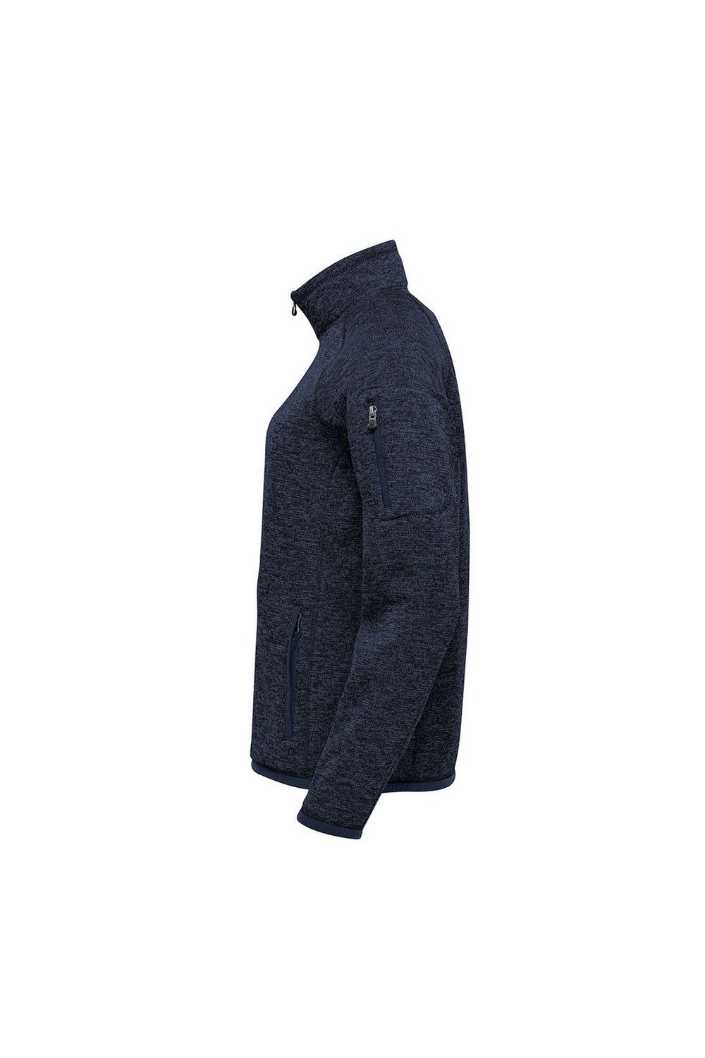 Navy Avalante Heather Full Zip Fleece Jacket, Image 3 of 4