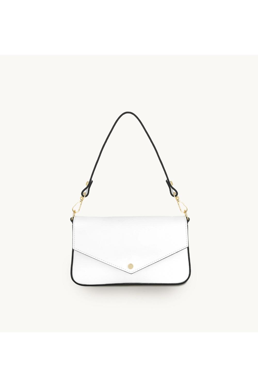 White The Munro White Leather Shoulder Bag, Image 1 of 7