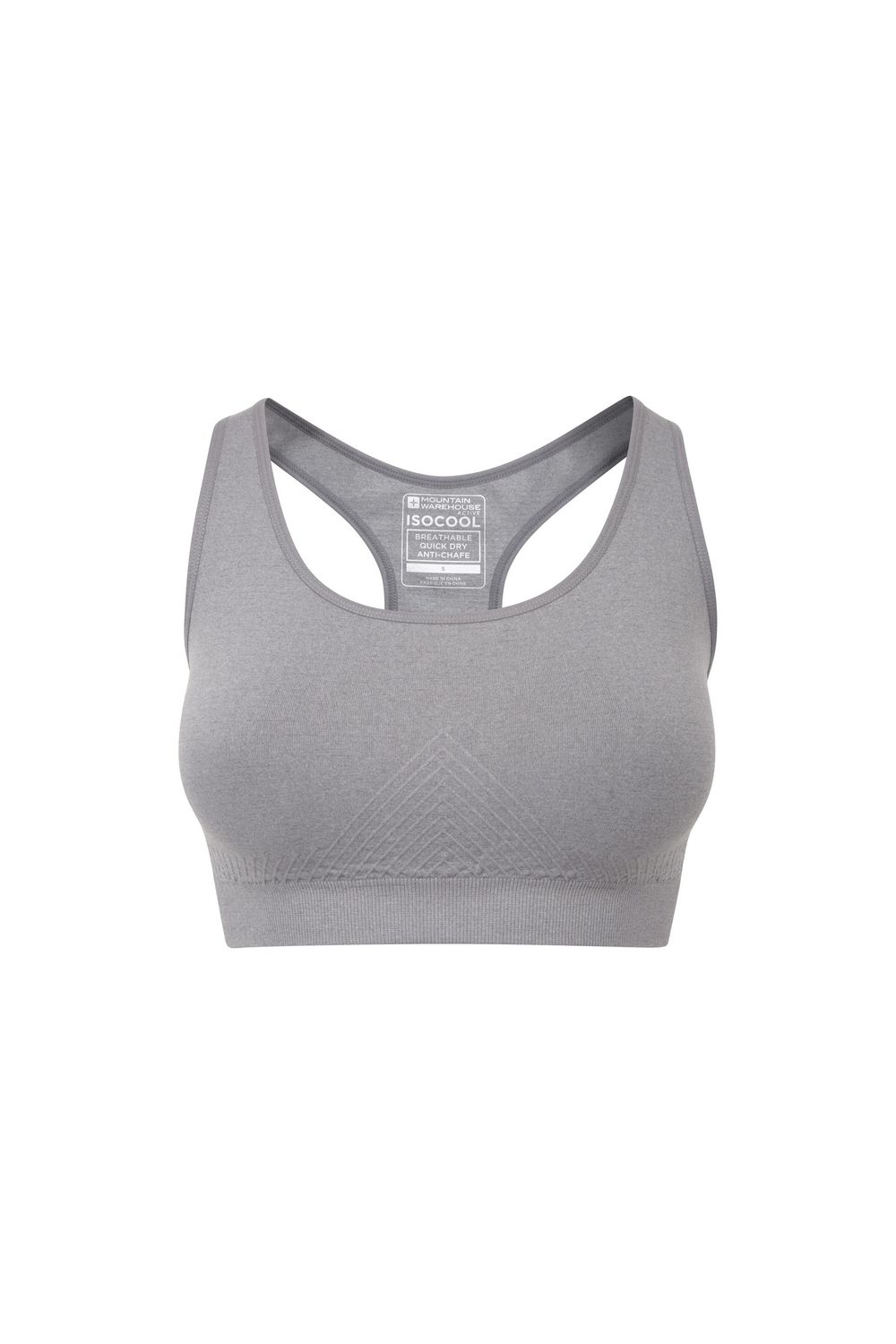 Grey AntiChafe Seamless Sports Bra, Image 1 of 6