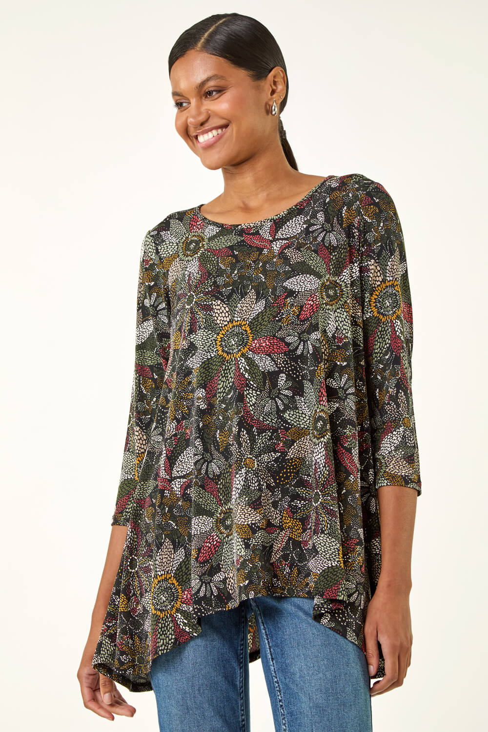 Green Puff Sleeves Shirt