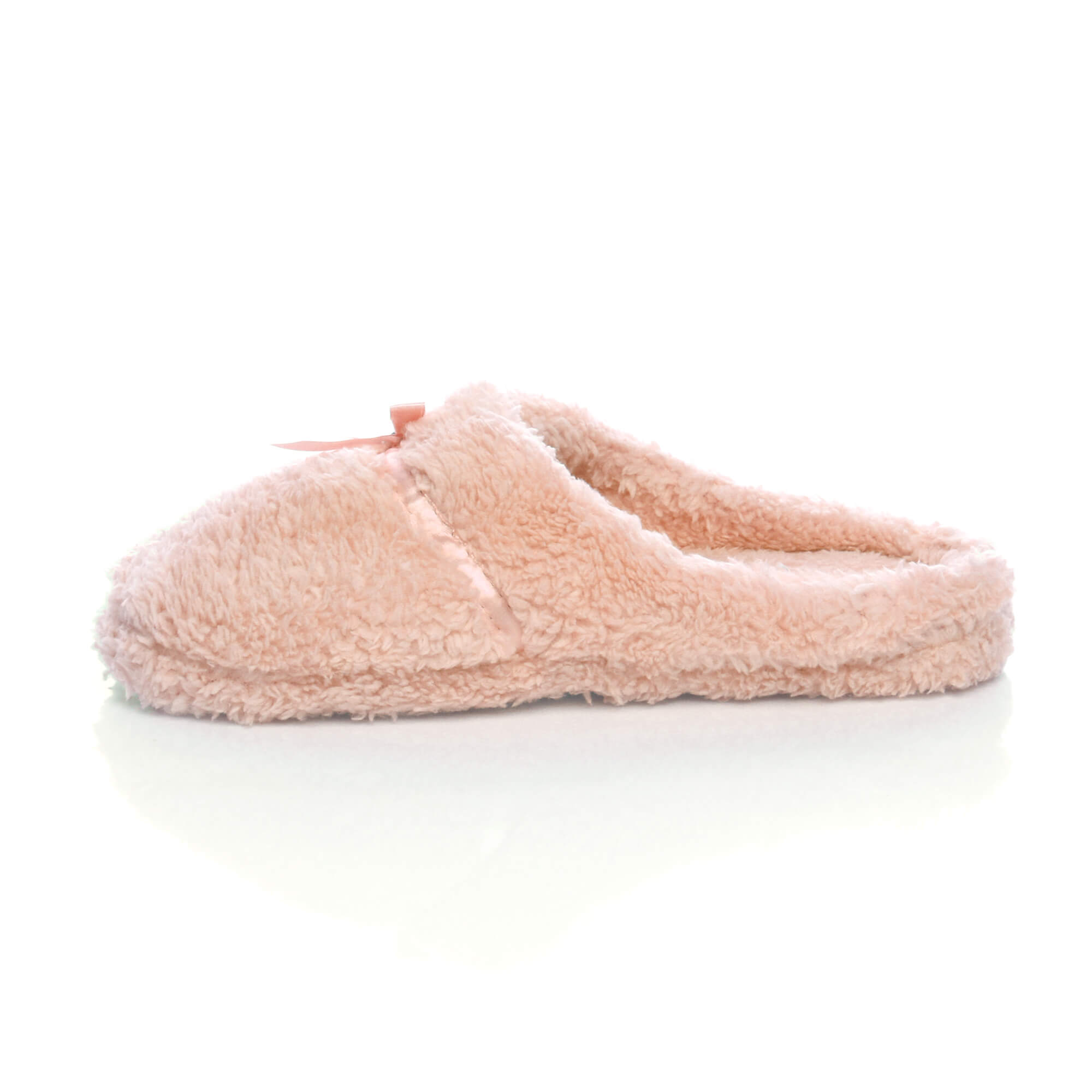 Peach AJVANI Peach Fleece Mules Slippers, Image 2 of 5