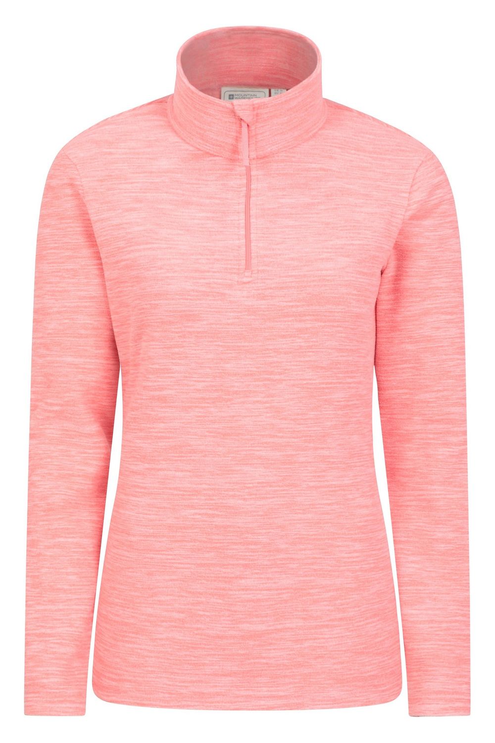 Coral Snowdon Melange Fleece Top, Image 1 of 4