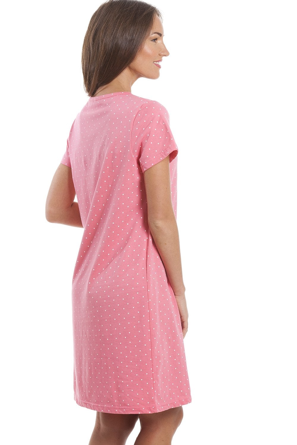 Pink Owl Print Cotton Nightdress, Image 4 of 5