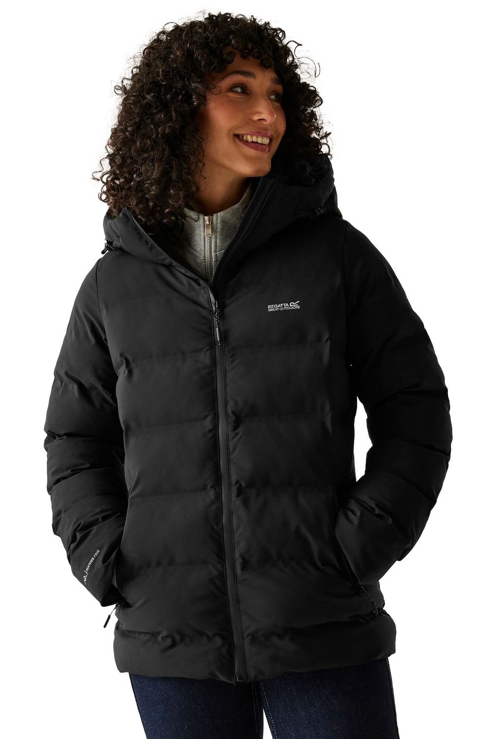Black Altoro Thermal Padded Jacket, Image 4 of 5