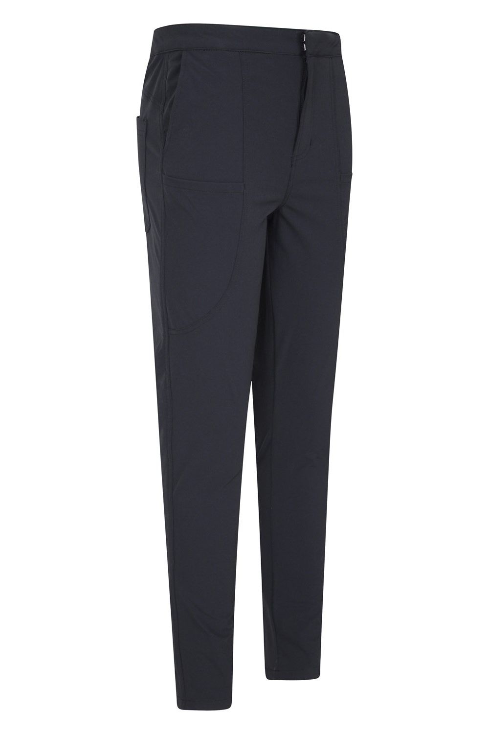 Black Regular Kesugi Stretch Slim Trousers, Image 4 of 5