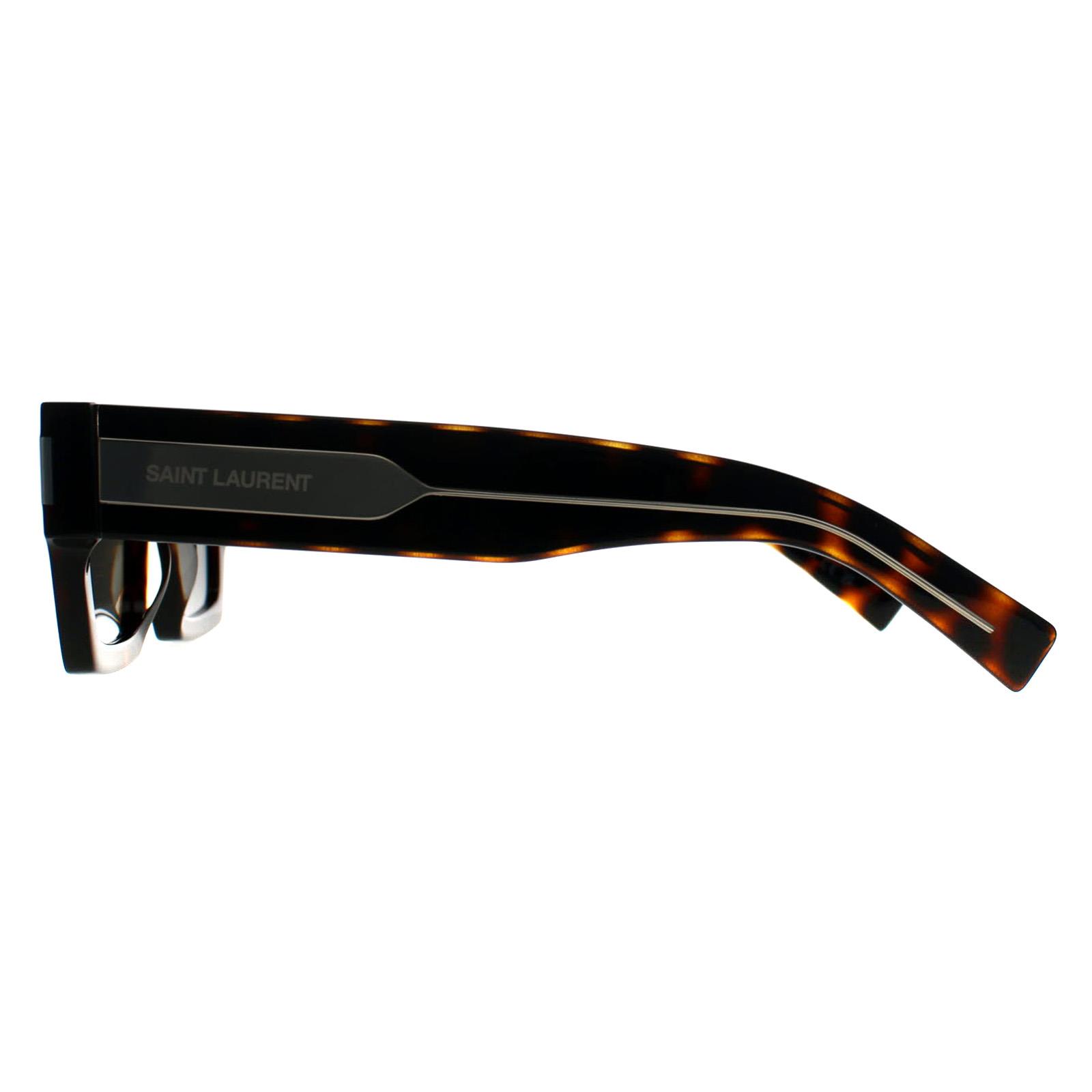 Rectangle Dark Shiny Havana w Silver Grey SL572, Image 3 of 3