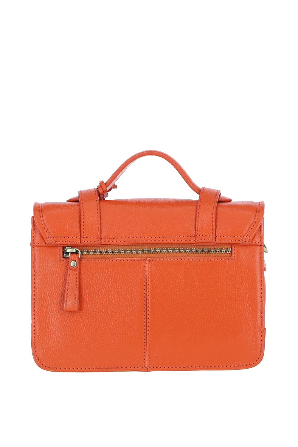 Orange Ashwood Leather Orange Stylish Real Leather Large Satchel Bag, Image 3 of 4