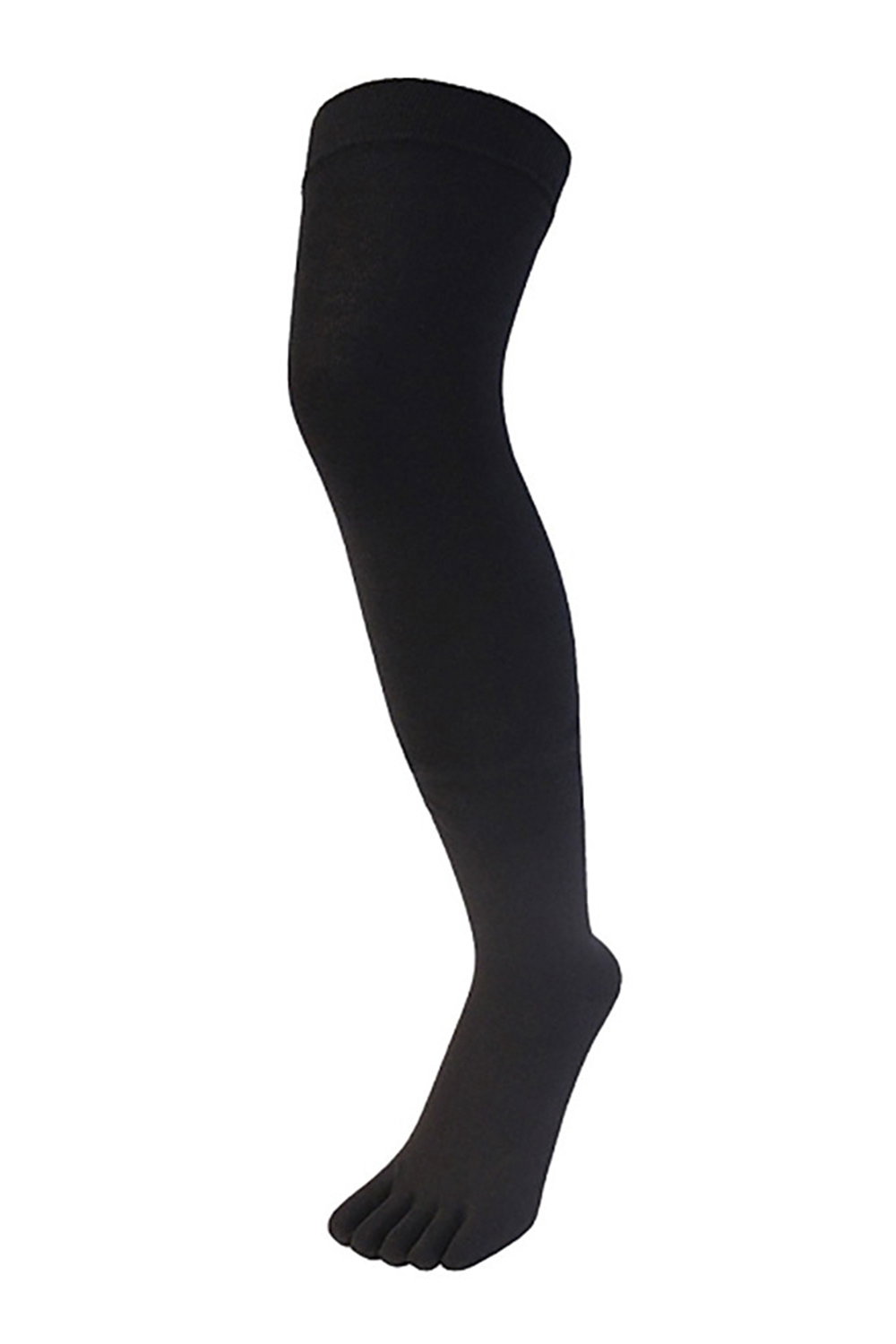 Black Over The Knee Moisture Wicking Toe Socks, Image 1 of 5