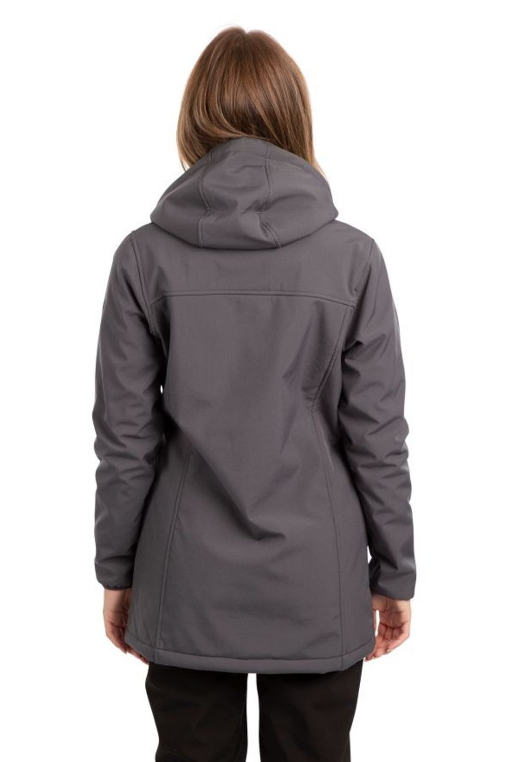 Charcoal Kristen Long Hooded Waterproof Jacket, Image 2 of 8