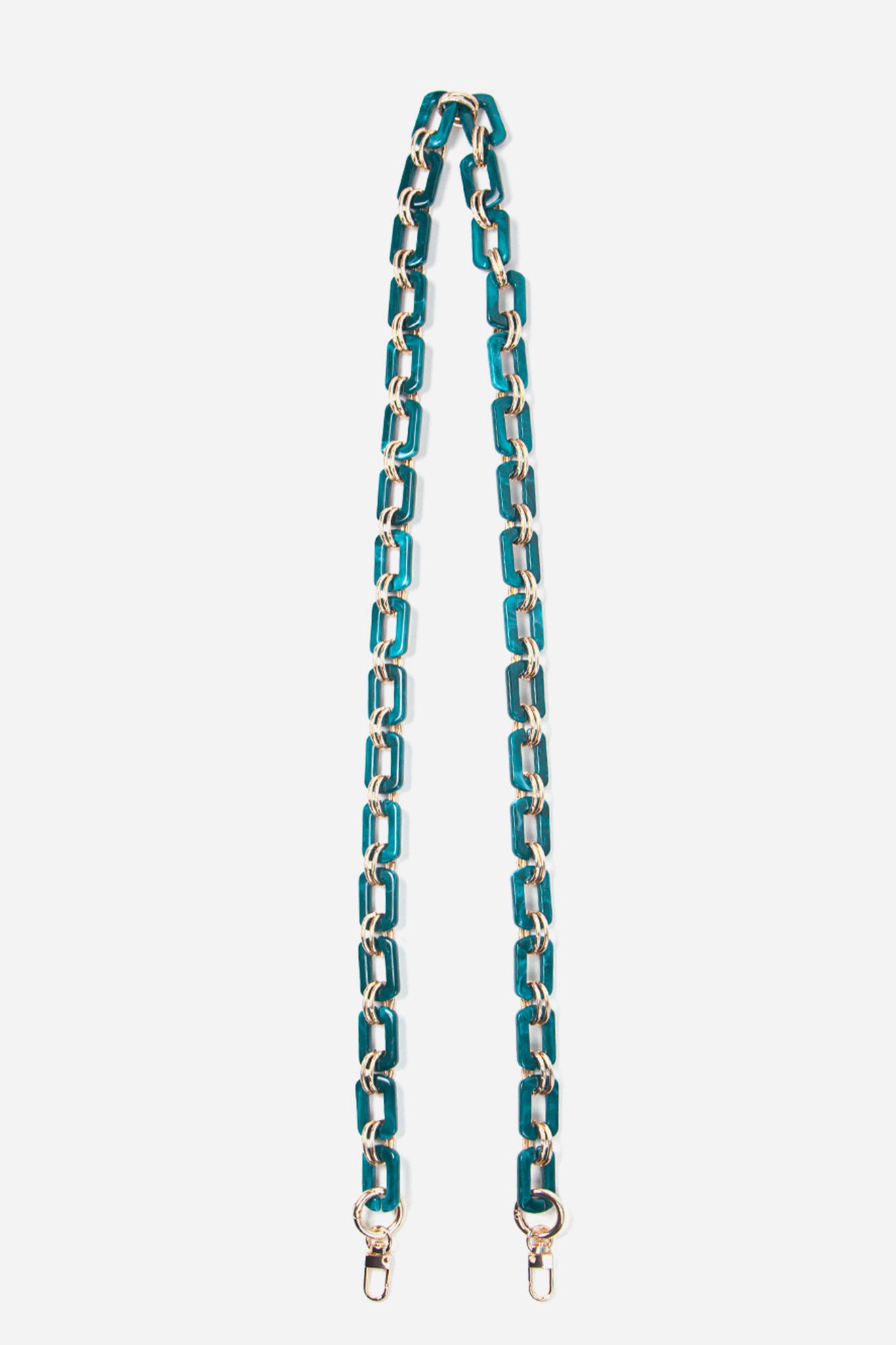 Teal Sarta Teal Square Link Acrylic Bag Strap, Image 2 of 3