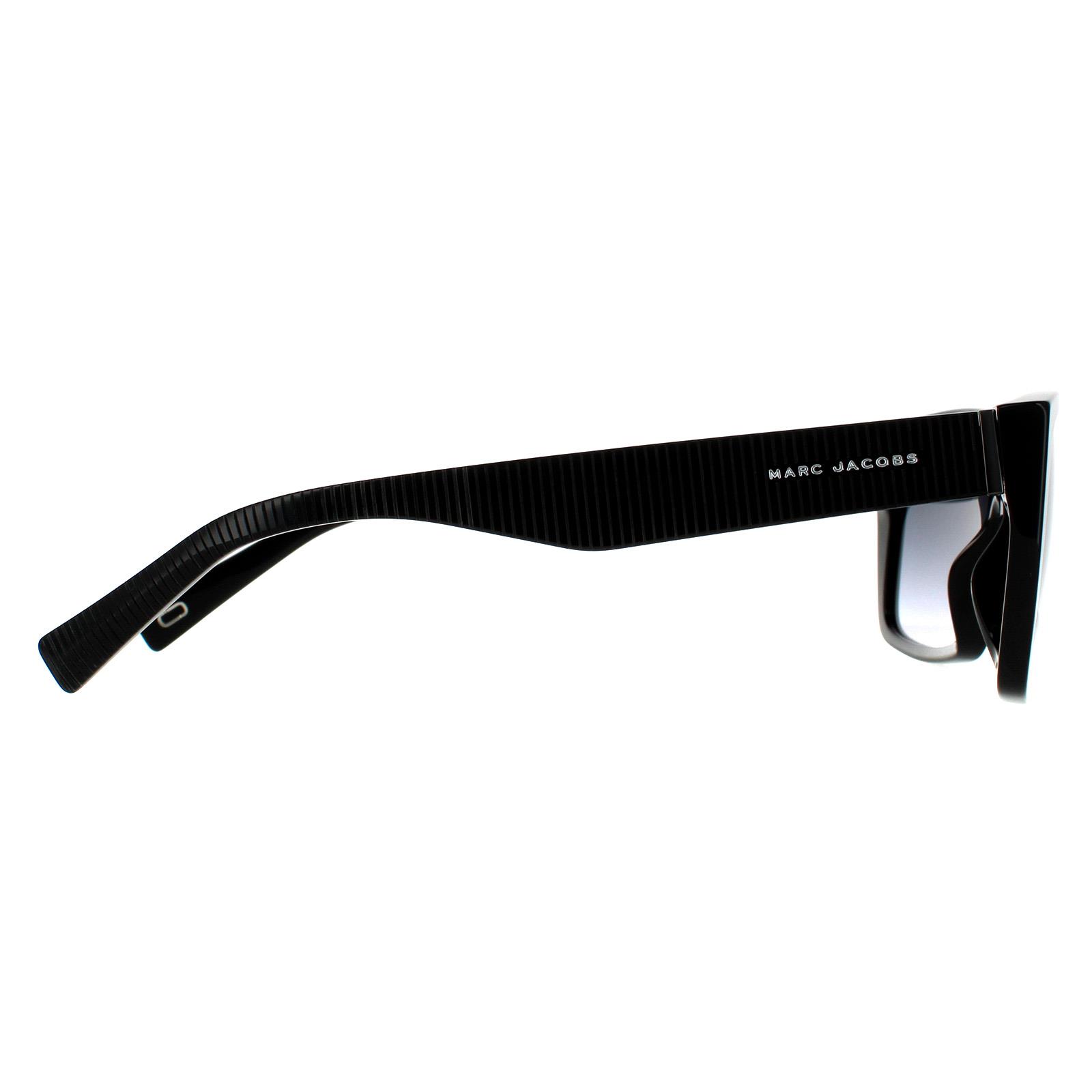 Black Marc Jacobs Black Rectangle Black Grey Dark Grey Gradient MARC ICON 096/S Sunglasses, Image 4 of 4