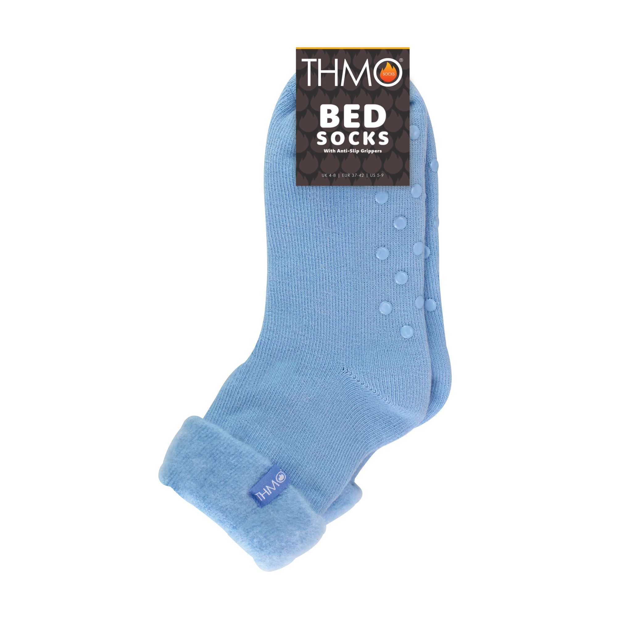 Blue 1 Pack Ladies Soft Plush Lined Slipper Bed Socks, Image 3 of 3