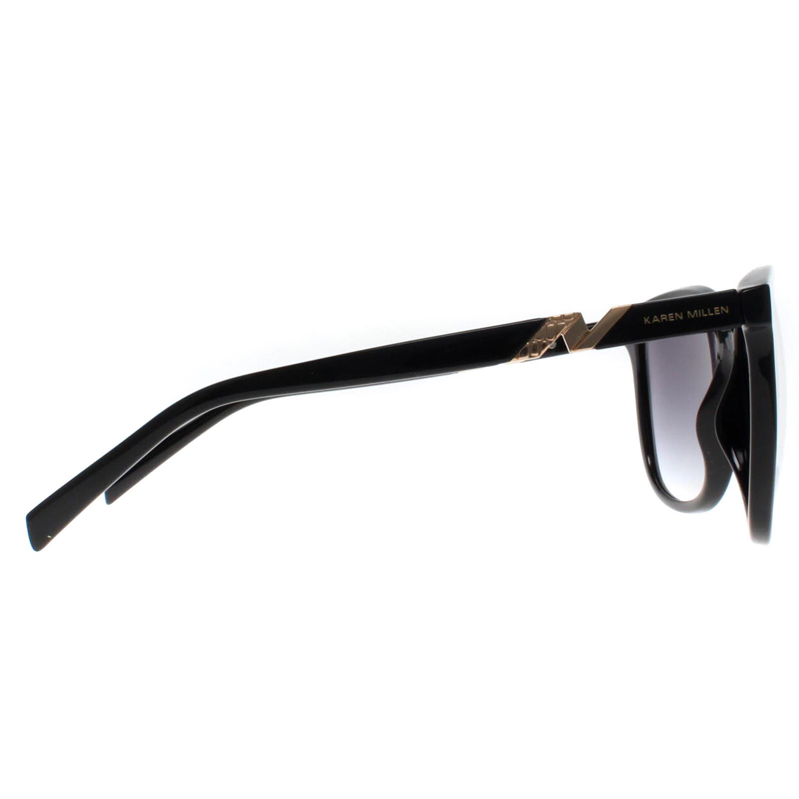 Black Karen Millen Black Round Black Grey KM5057, Image 4 of 6