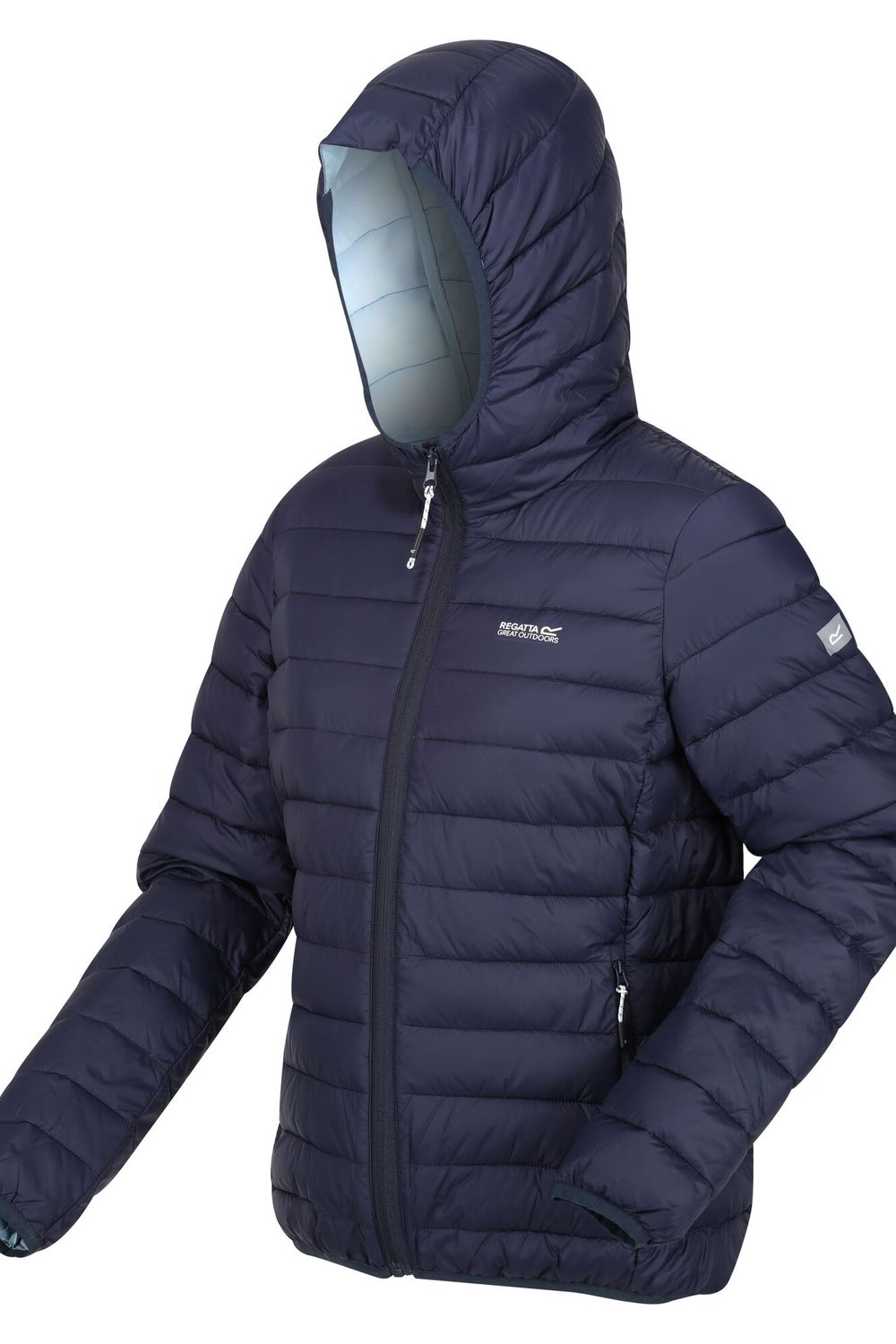 Navy Marizion Hooded Padded Jacket, Image 3 of 4