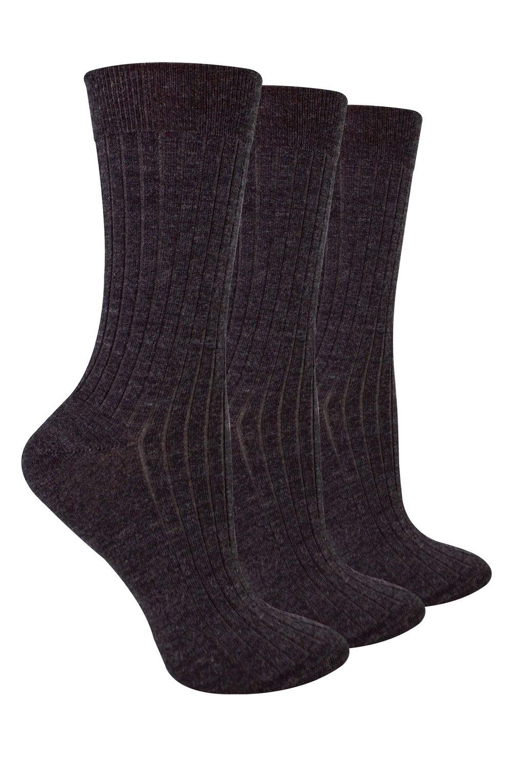 Grey 3 Pairs Soft Merino Wool Socks, Image 1 of 5