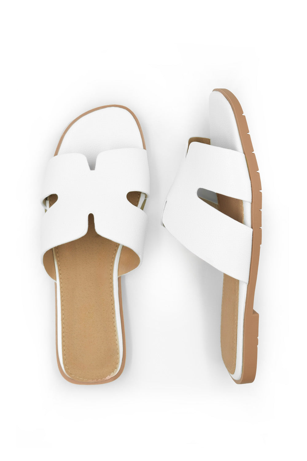 White Where's That From White 'Mae' Pu Strap Sandals, Image 2 of 3