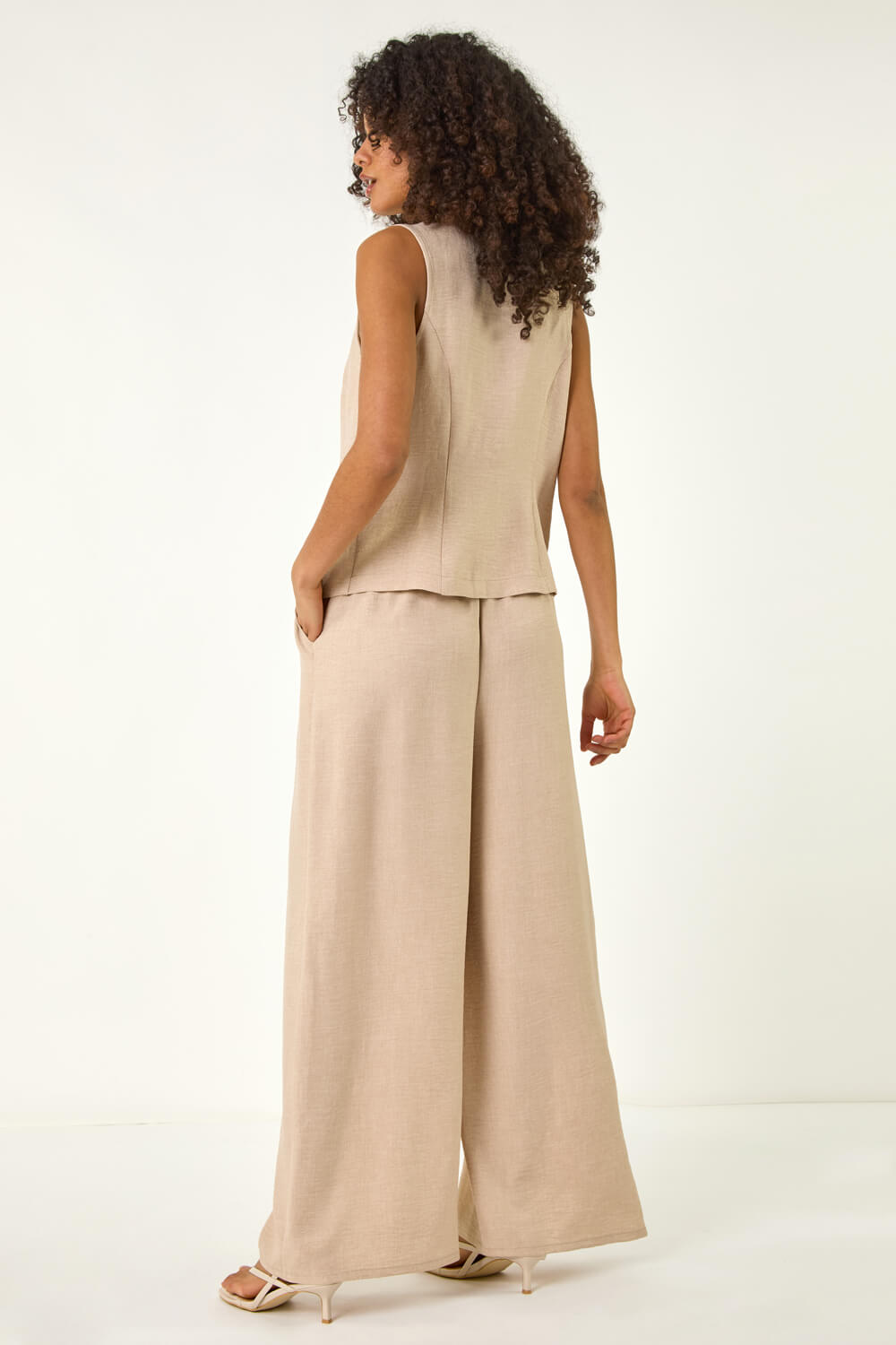 Beige Dusk Waist Coat, Image 4 of 4